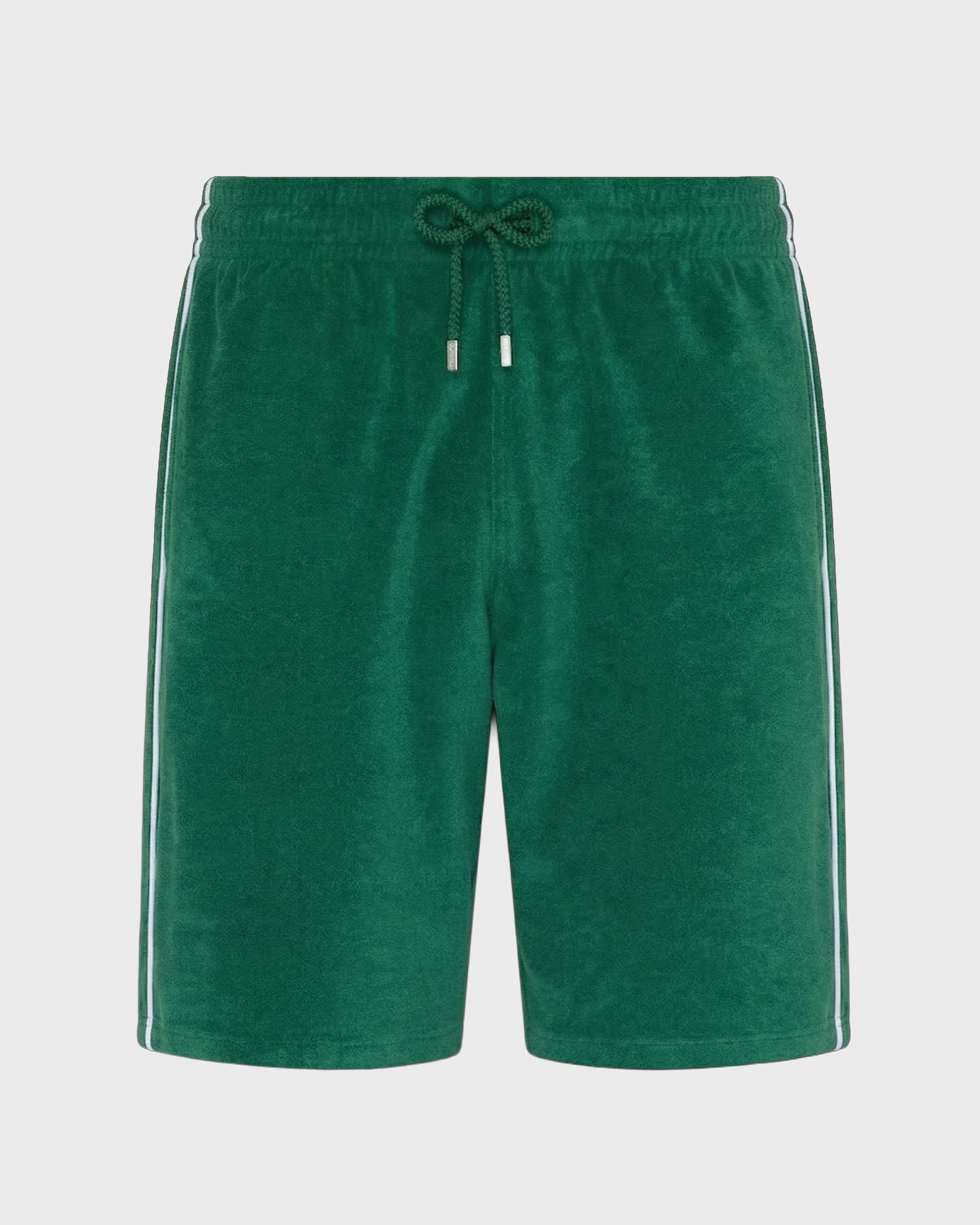 Men Terry Bermuda Shorts Solid 442 front view