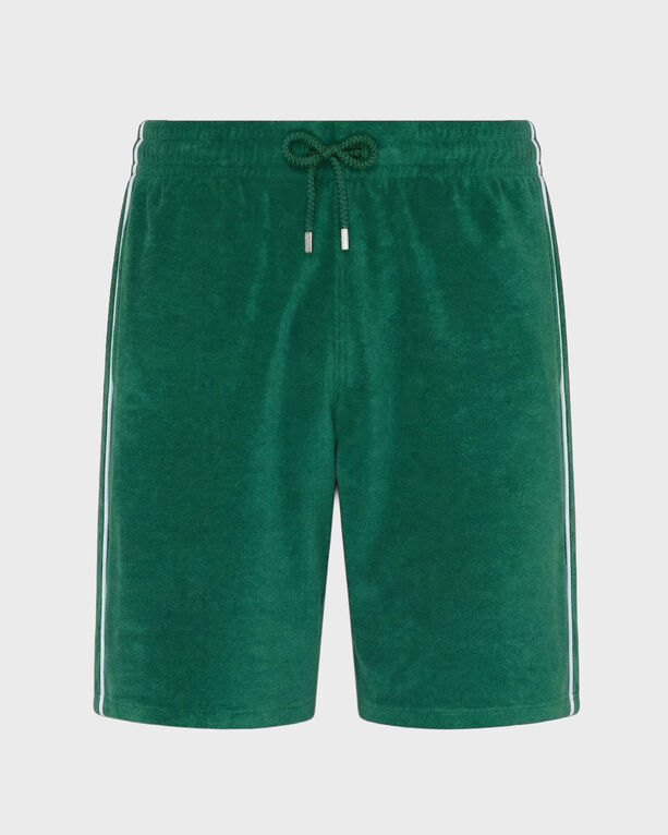 Vilebrequin - Men Terry Bermuda Shorts Solid - Bermuda - Brazil - Green - Size S