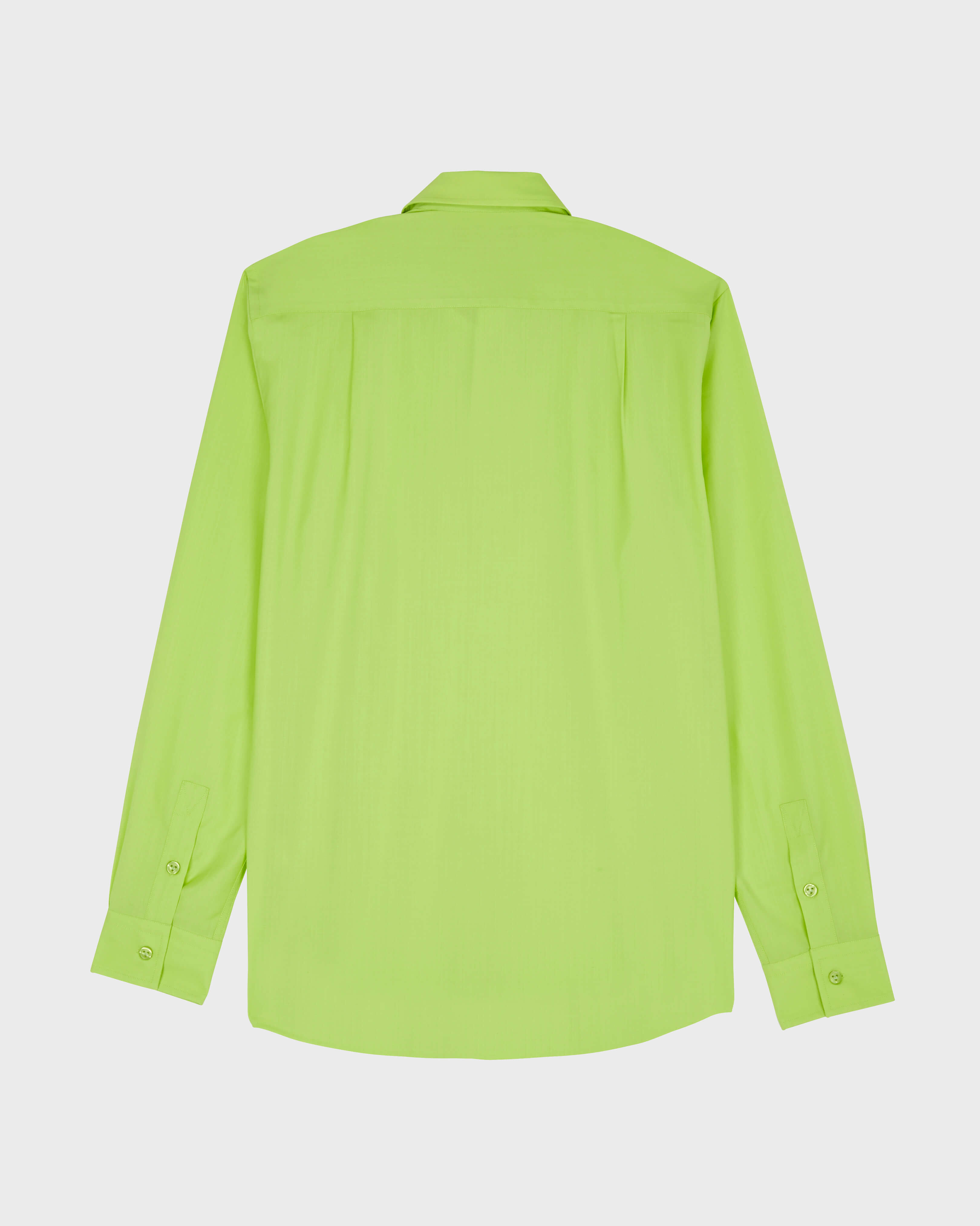 Chemise en laine super 120 homme unie CITRONNELLE back view