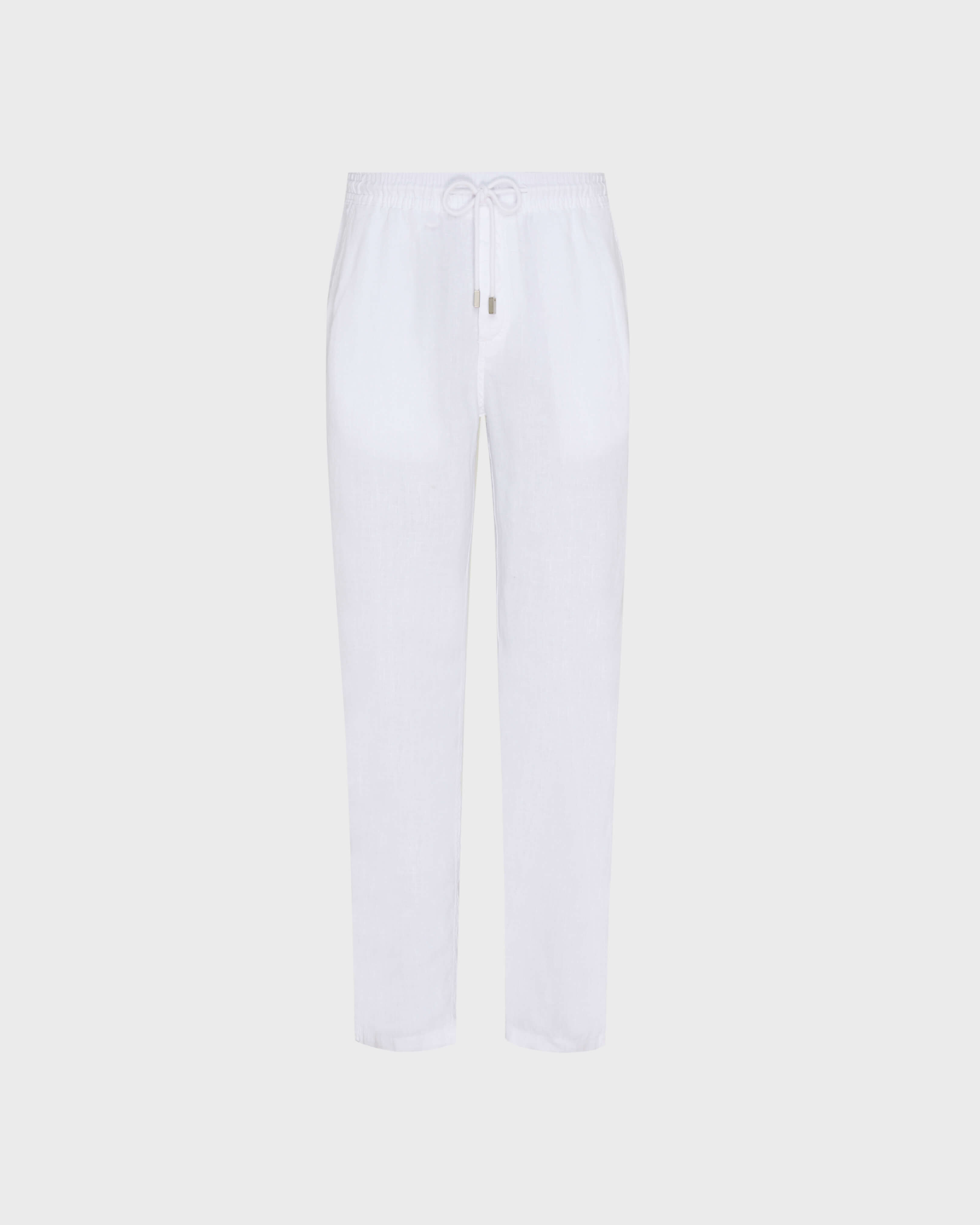 Pantalón de color liso para hombre BLANCO front view