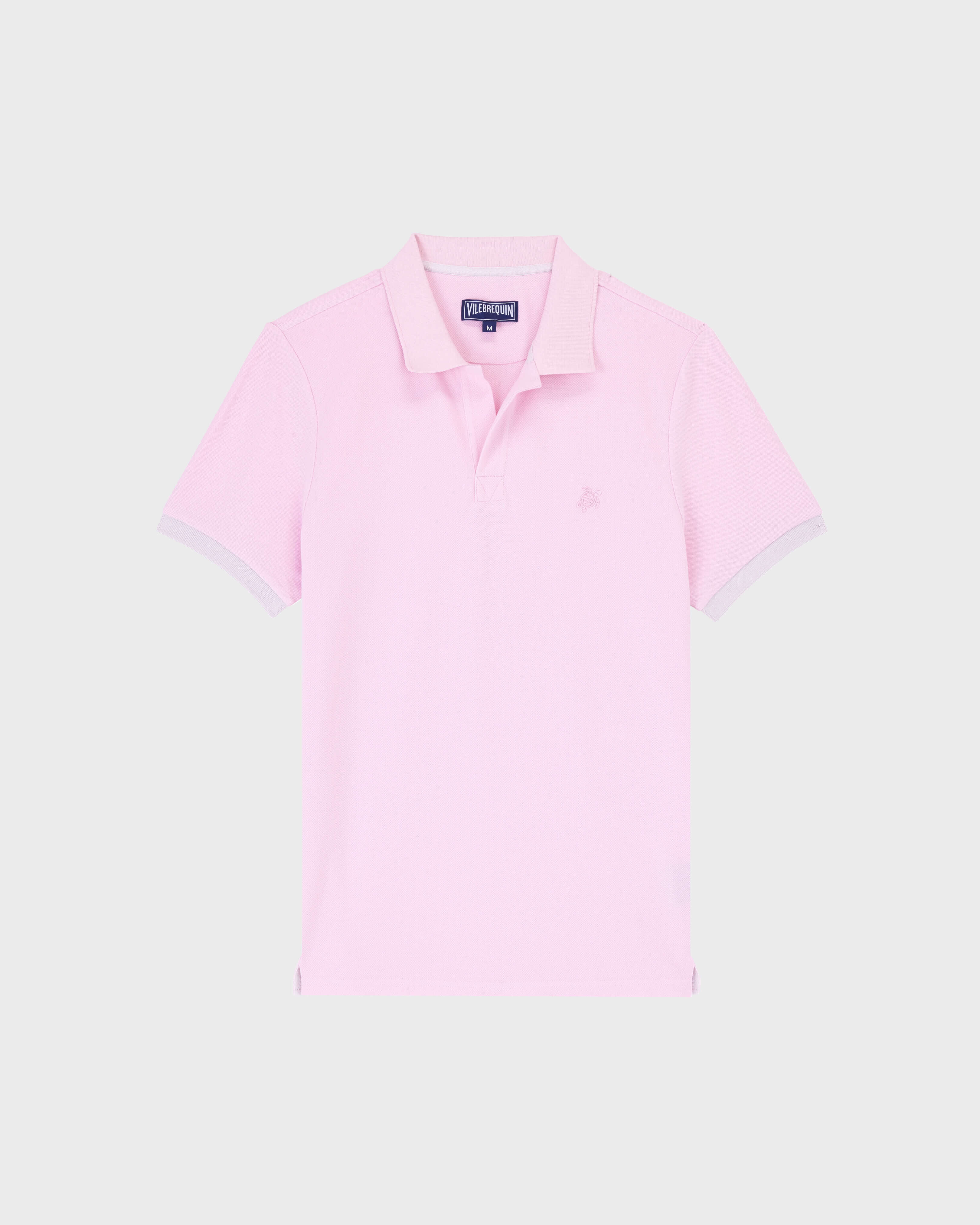Solid Polohemd aus Baumwolle für Herren MARSHMALLOW front view