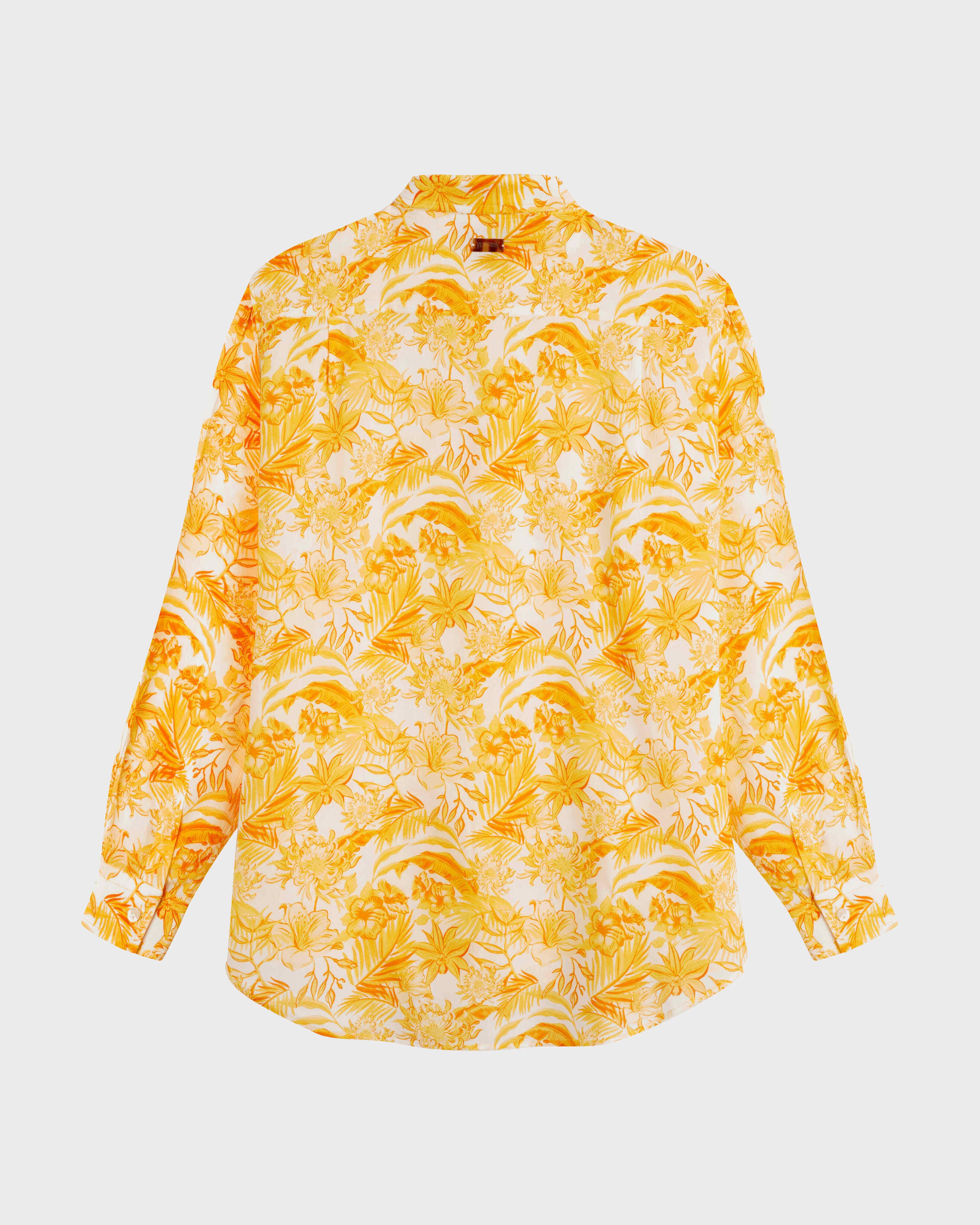 Women Viscose Shirt Tahiti Flowers MAIZ back view