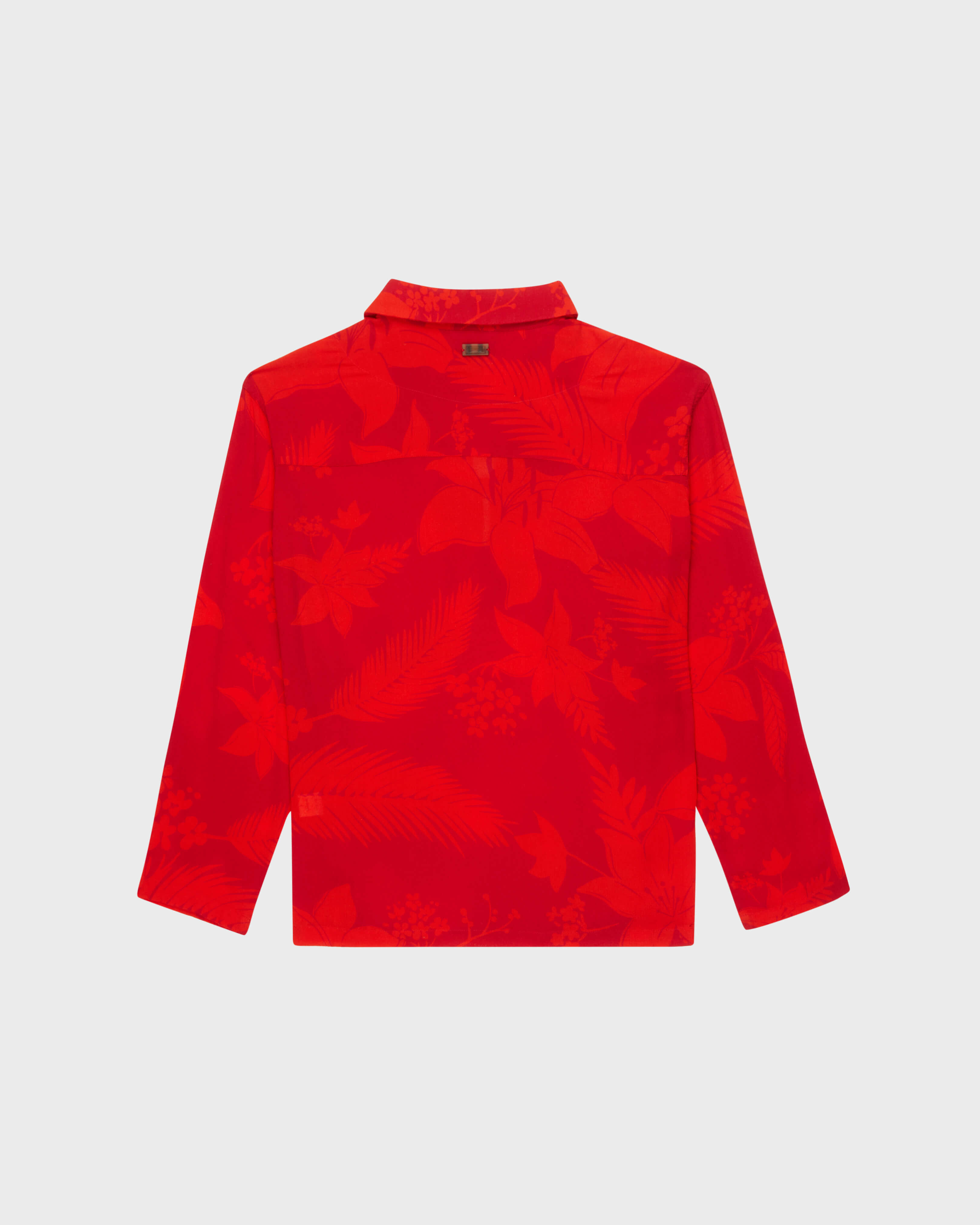 Women Viscose Shirt Flower Power LIPSTICK back view