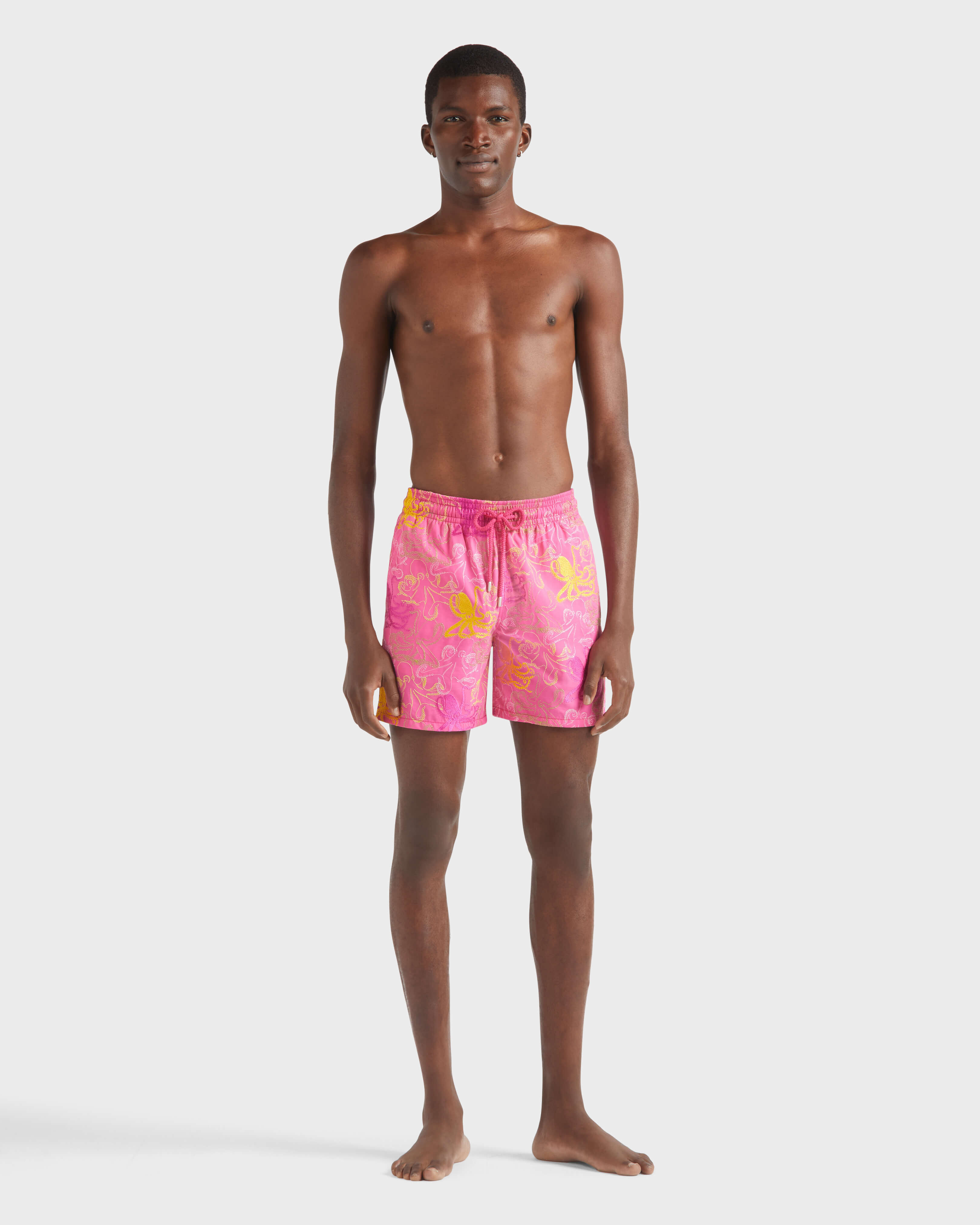 Bañador con bordado Octopussy para hombre de edición limitada BUGANVILLA frontworn view