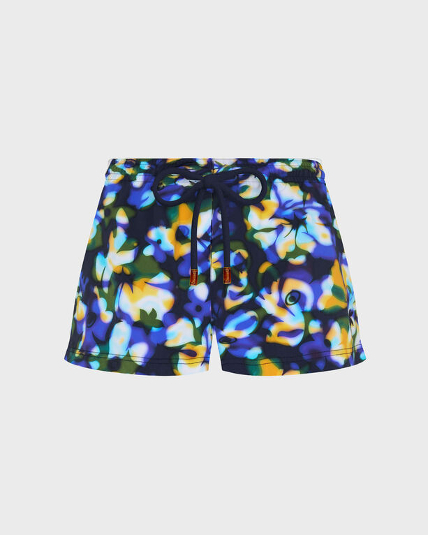 Women Stretch Swim Shorts Frangipanier Trouble - Shorty - Fabya - Blue - Size XS
