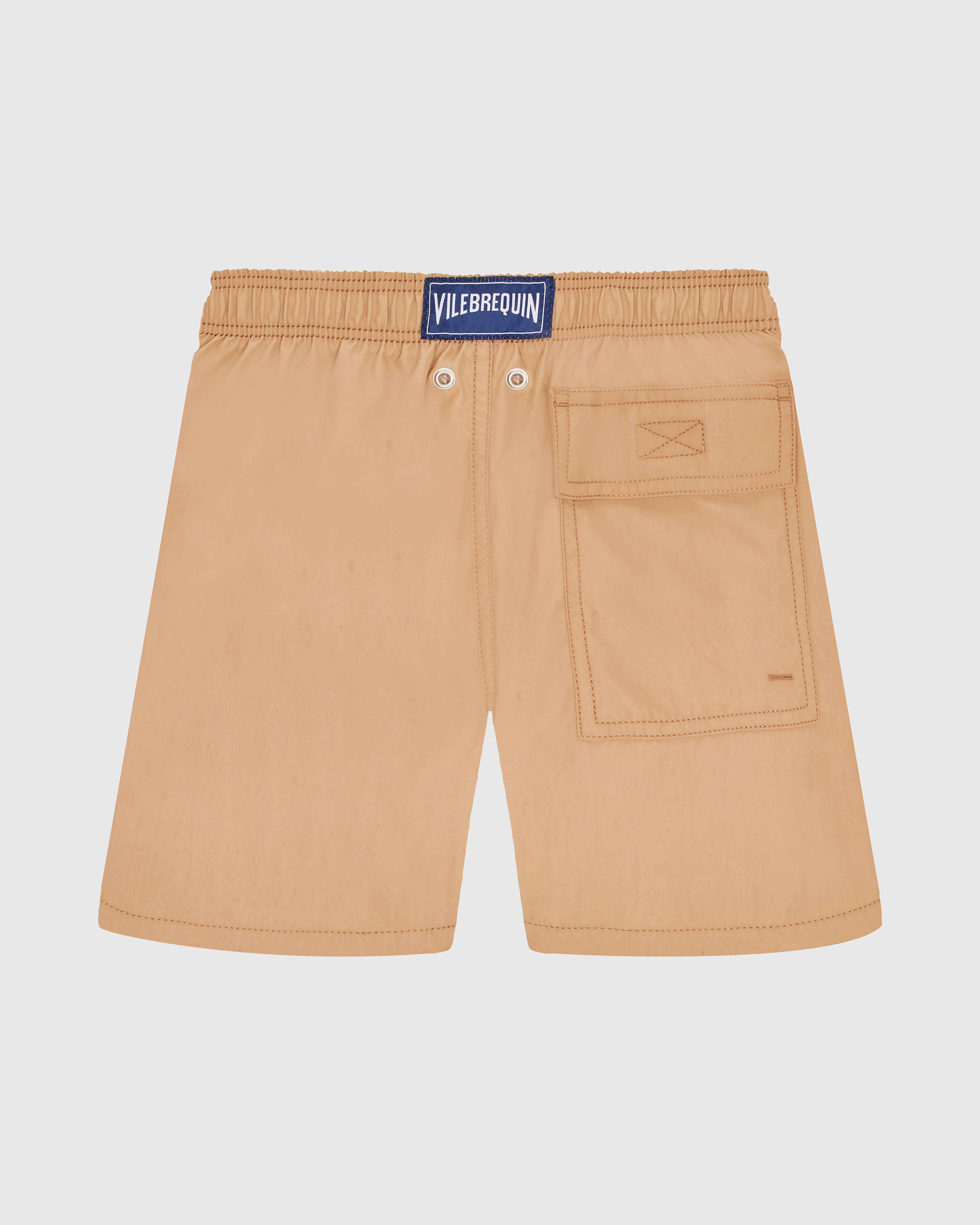 Boys Swim Shorts Solid MOCHA back view