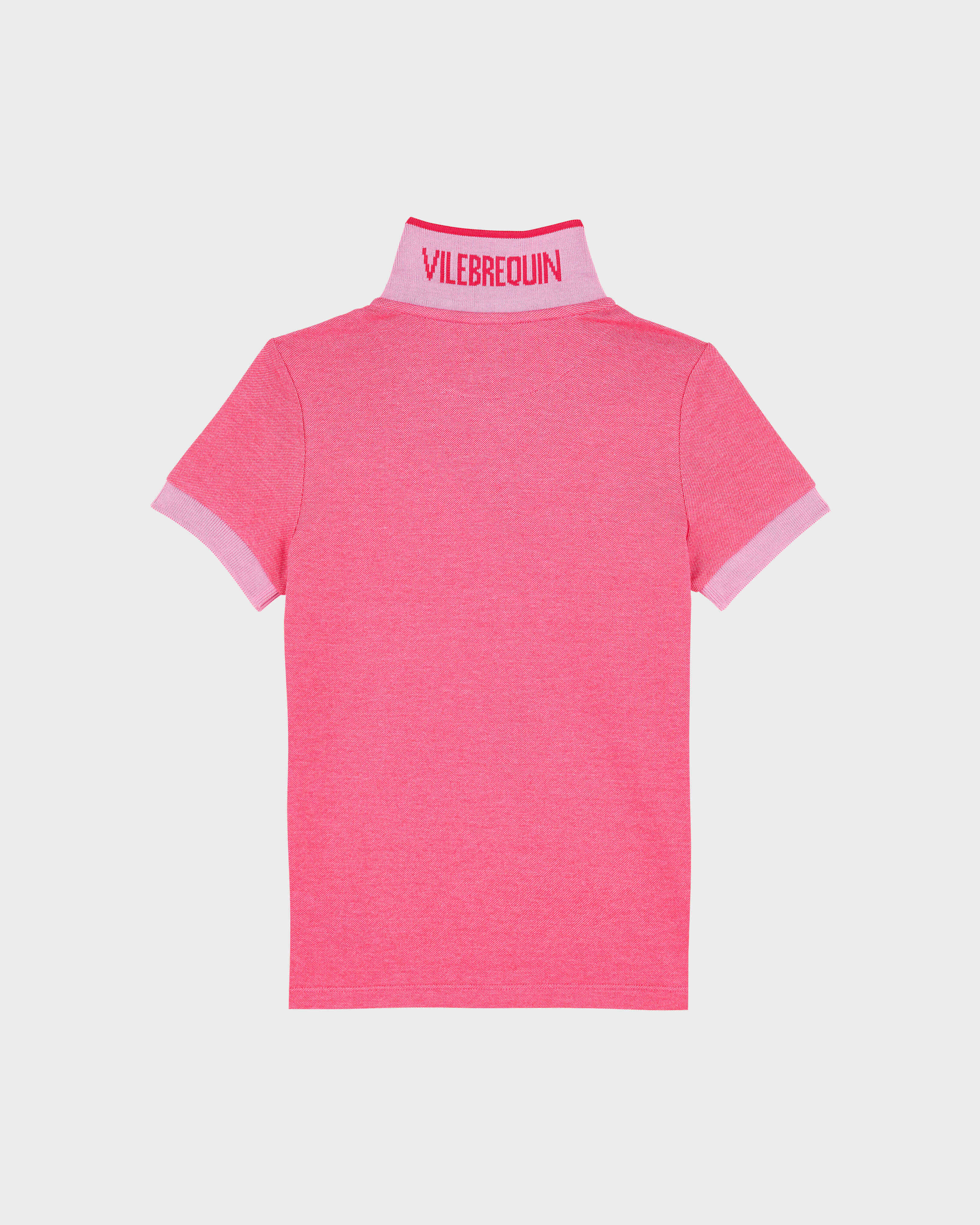 Boys Cotton Changing Polo Solid PETUNIA back view