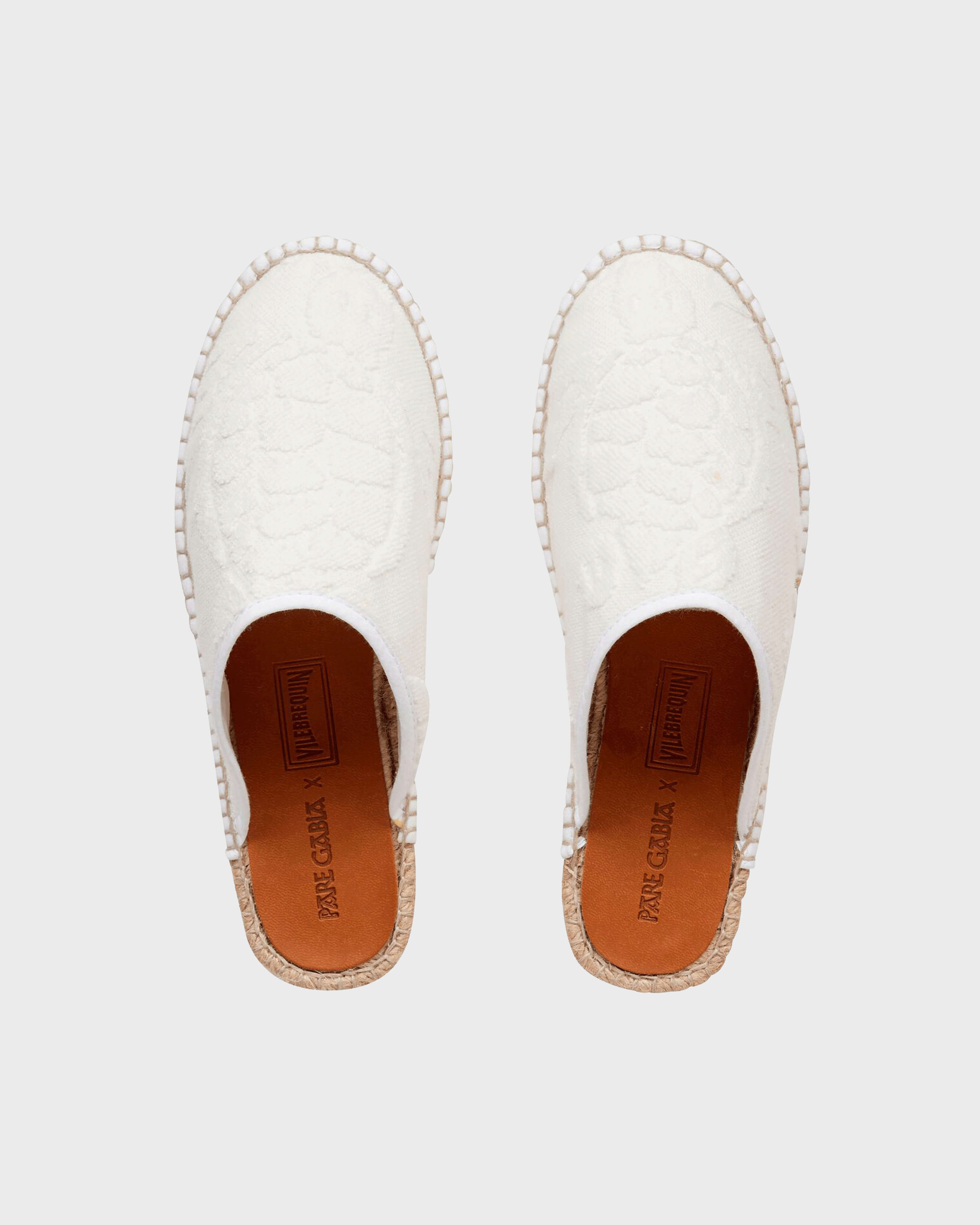 Men Terry Espadrille - VBQ x Pare Gabia WHITE front view