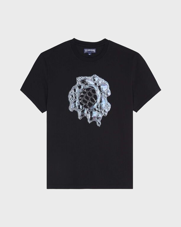 Vilebrequin - Men Oversize Organic Cotton T-shirt Bubble Turtle 3d - Tee Shirt - Tareck - Black - Size M
