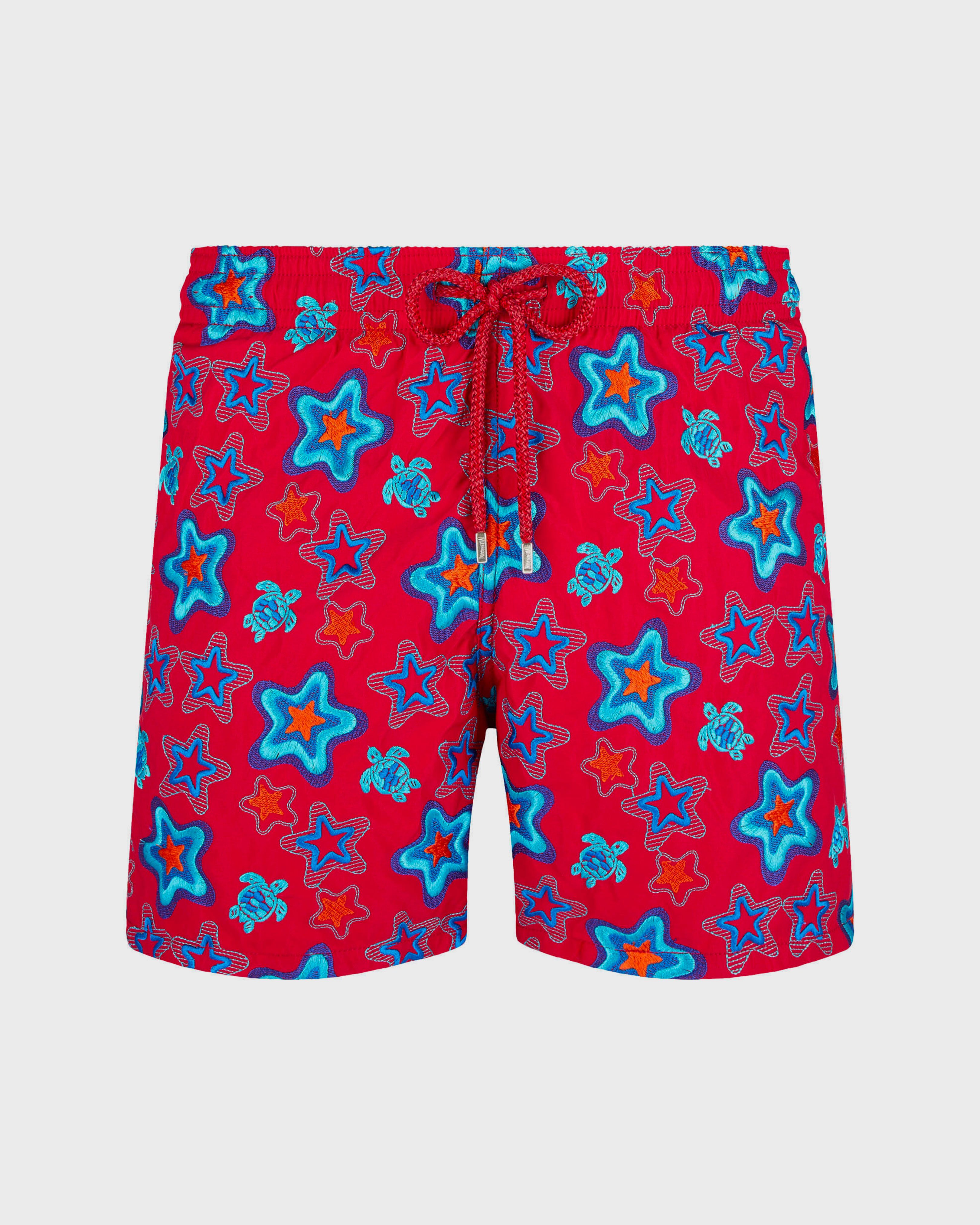 Bañador bordado con estampado Stars Gift para hombre de edición limitada BURGUNDY front view