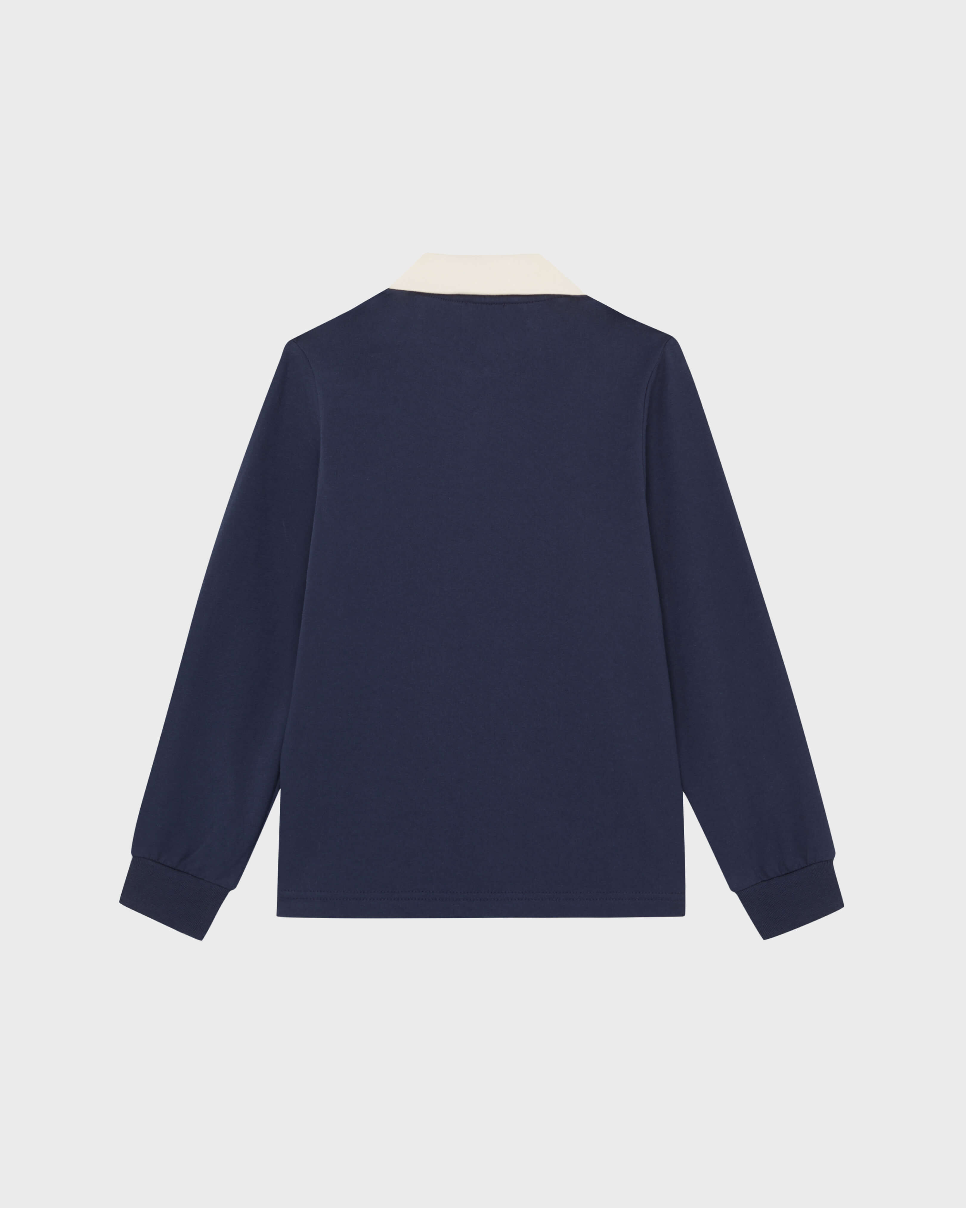Boys Long Sleeves Bicolor Polo NAVY back view