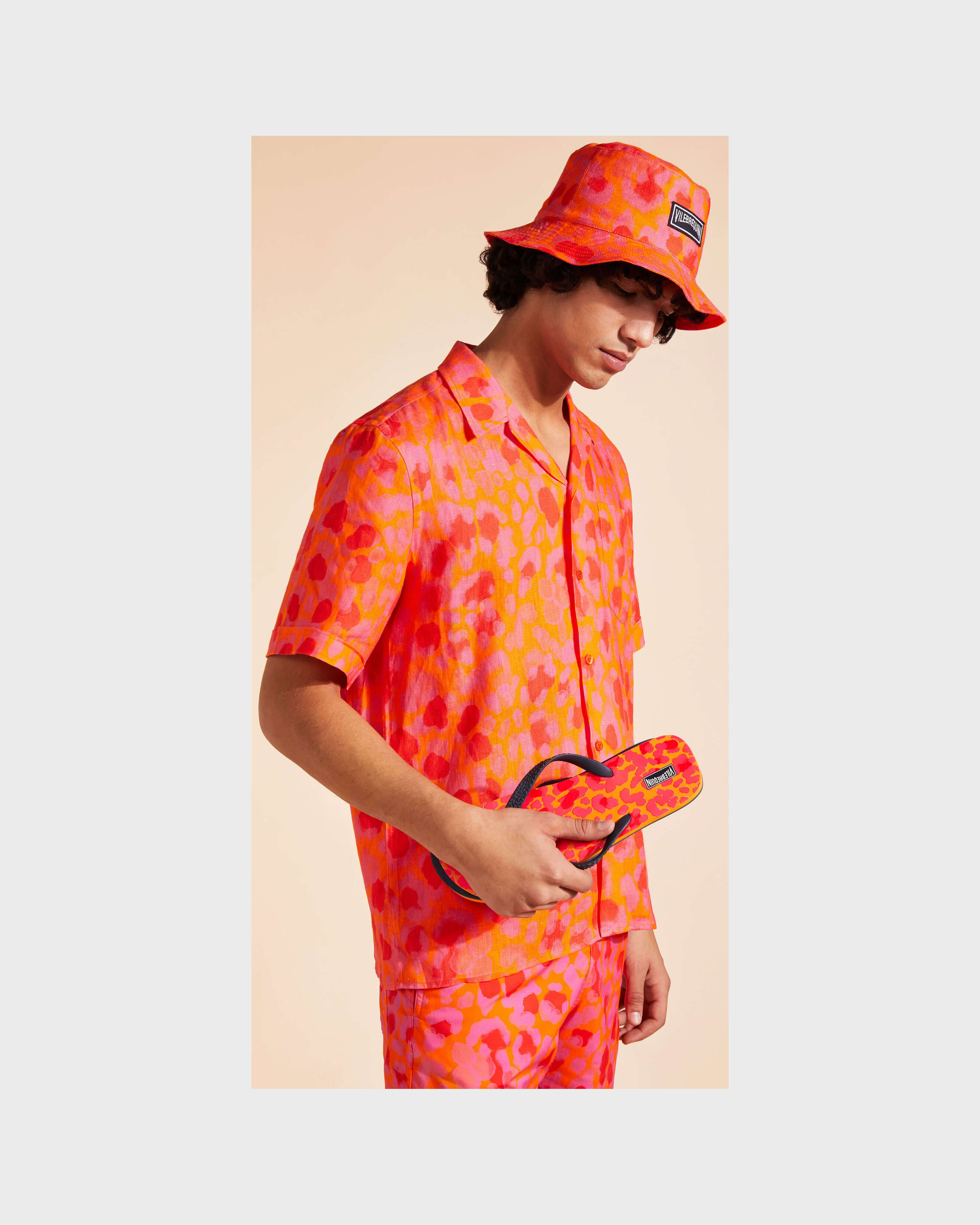 Infradito uomo New Leopard ALBICOCCA front view
