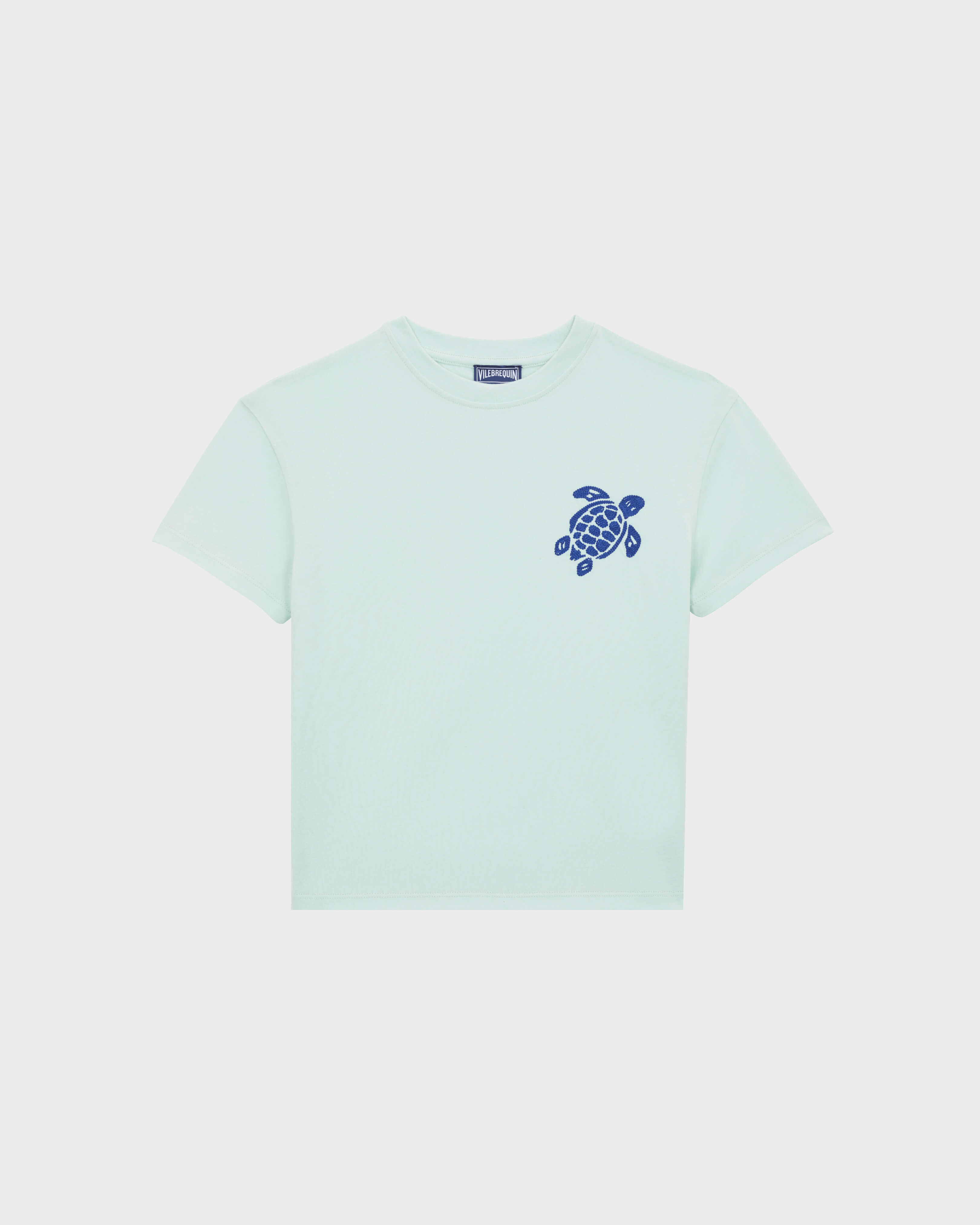 Boys Organic Cotton T-shirt Embroidered Turtle PACIFIC front view