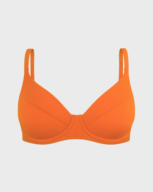 Vilebrequin - Haut De Maillot De Bain Avec Armatures Femme Uni - Maillot De Bain - Leona - Orange - Taille XS