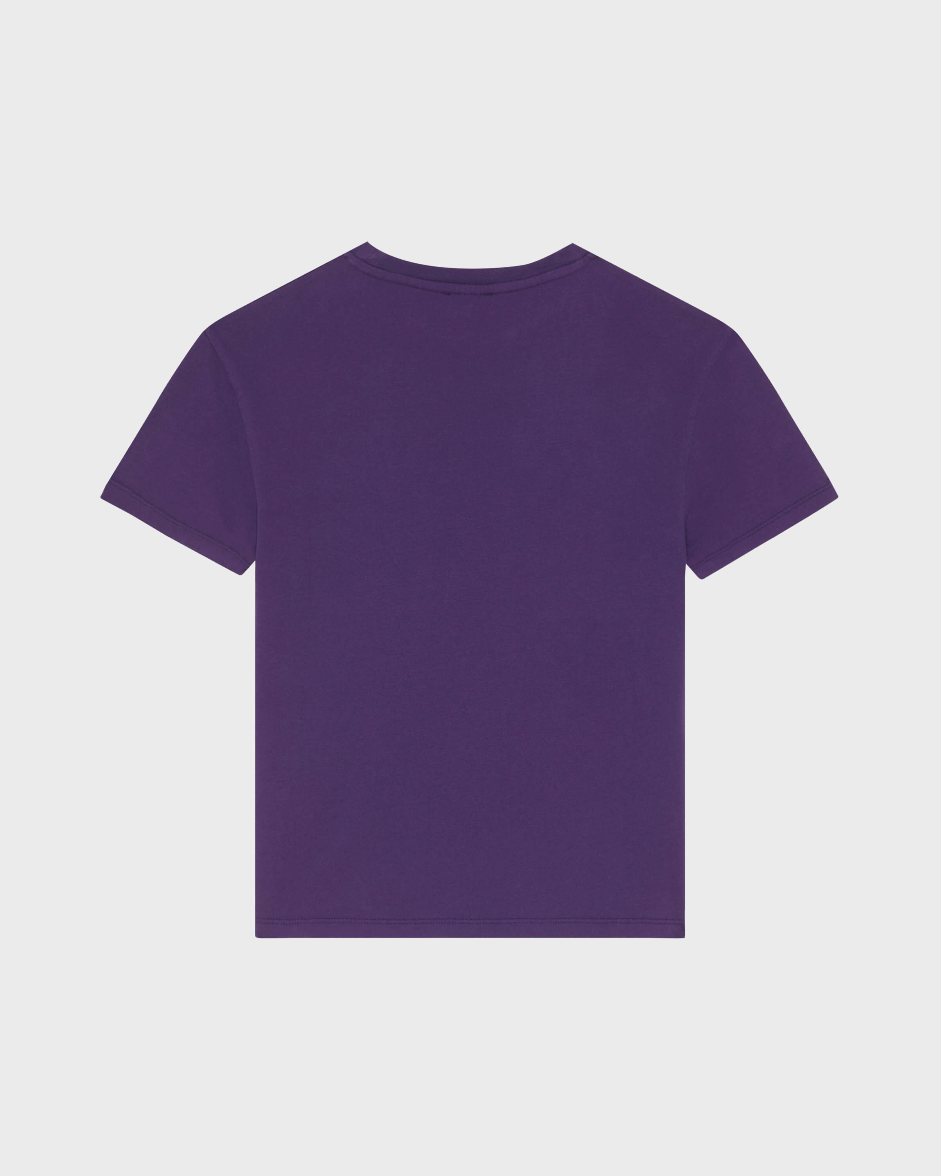 Camiseta de algodón orgánico con tortuga bordada para niño VIOLETTE back view