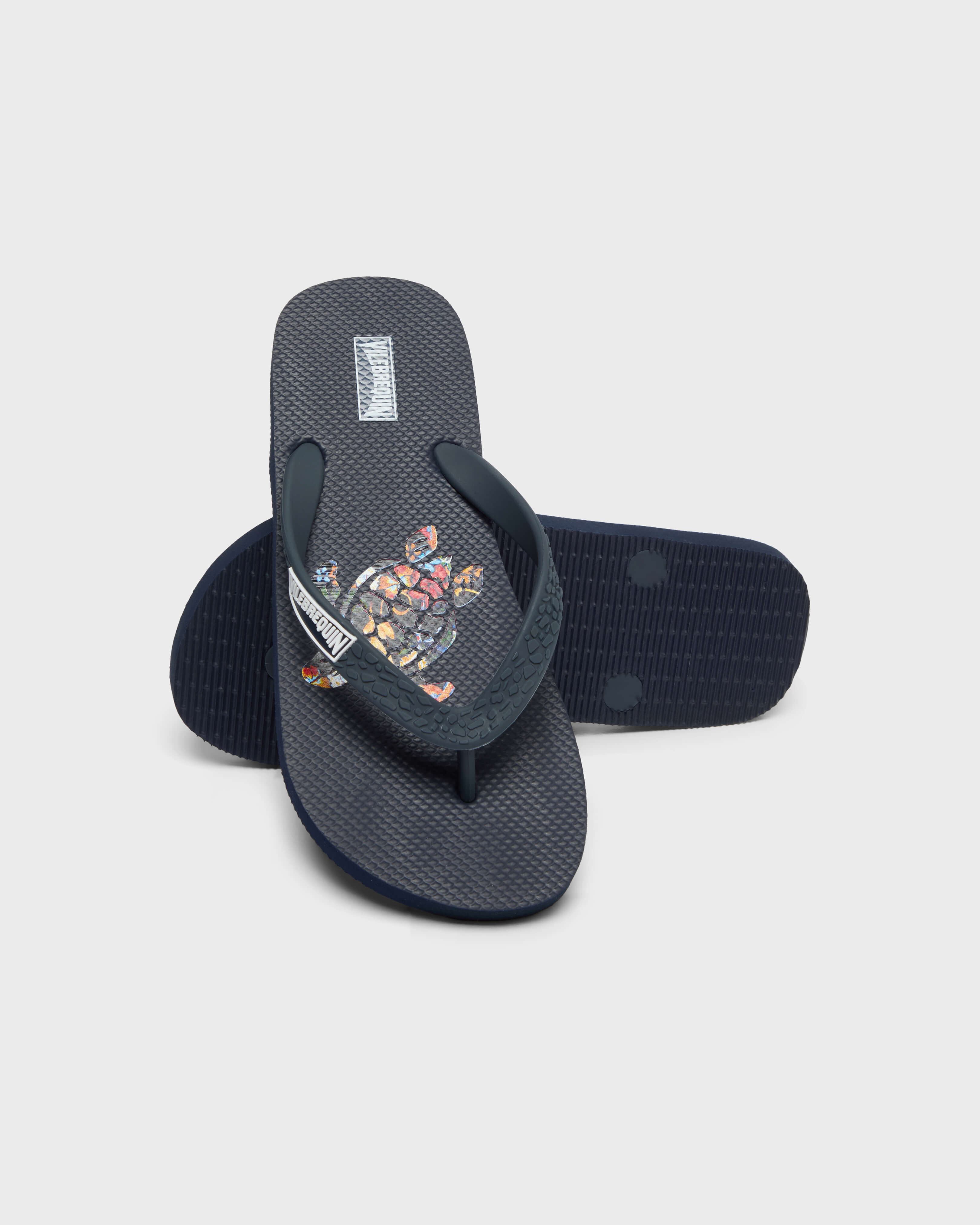 Tongs enfant Salvador BLEU MARINE back view