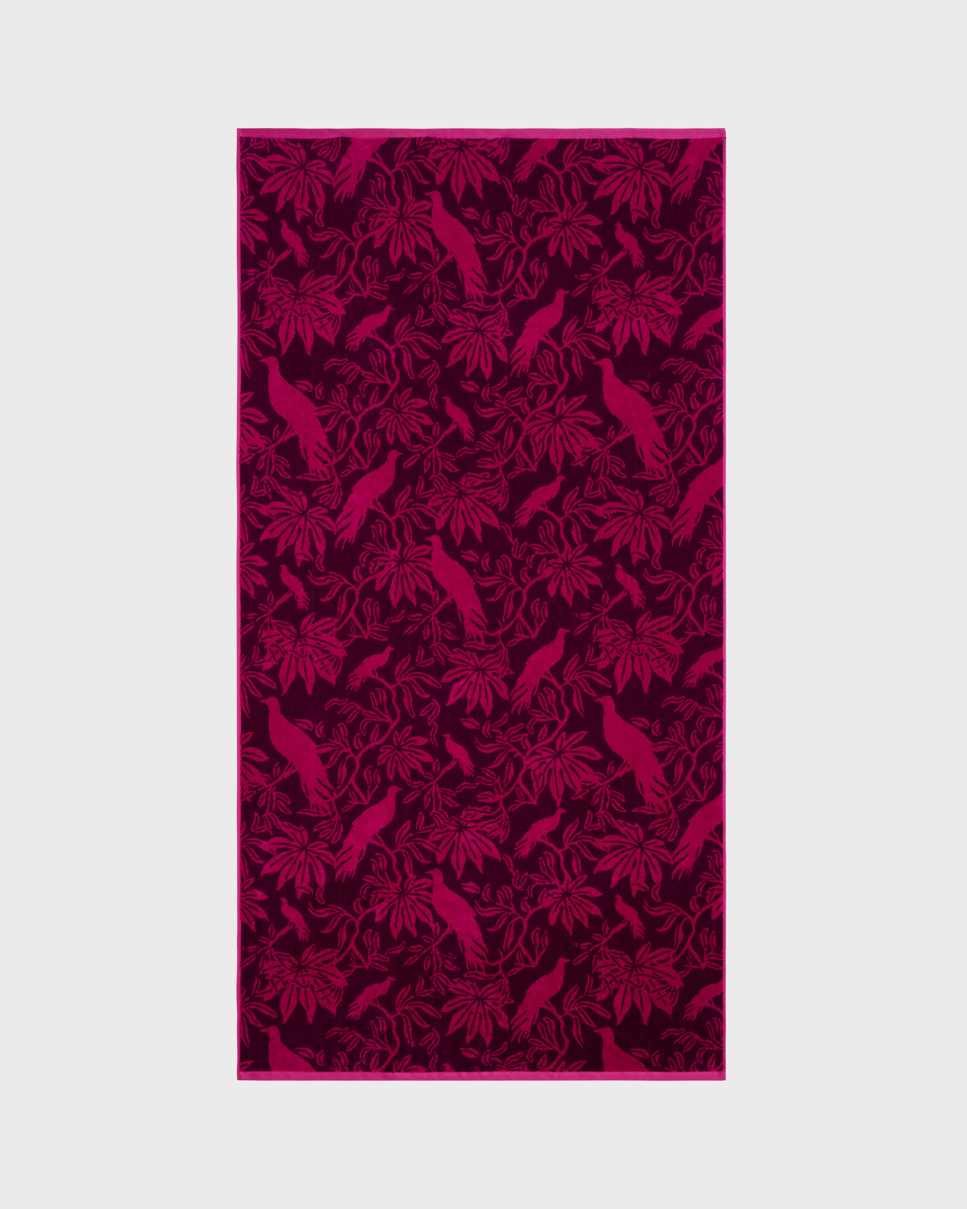 Strandtuch aus Bio-Baumwolle mit Jacquard-Vögeln für Herren KERALA front view
