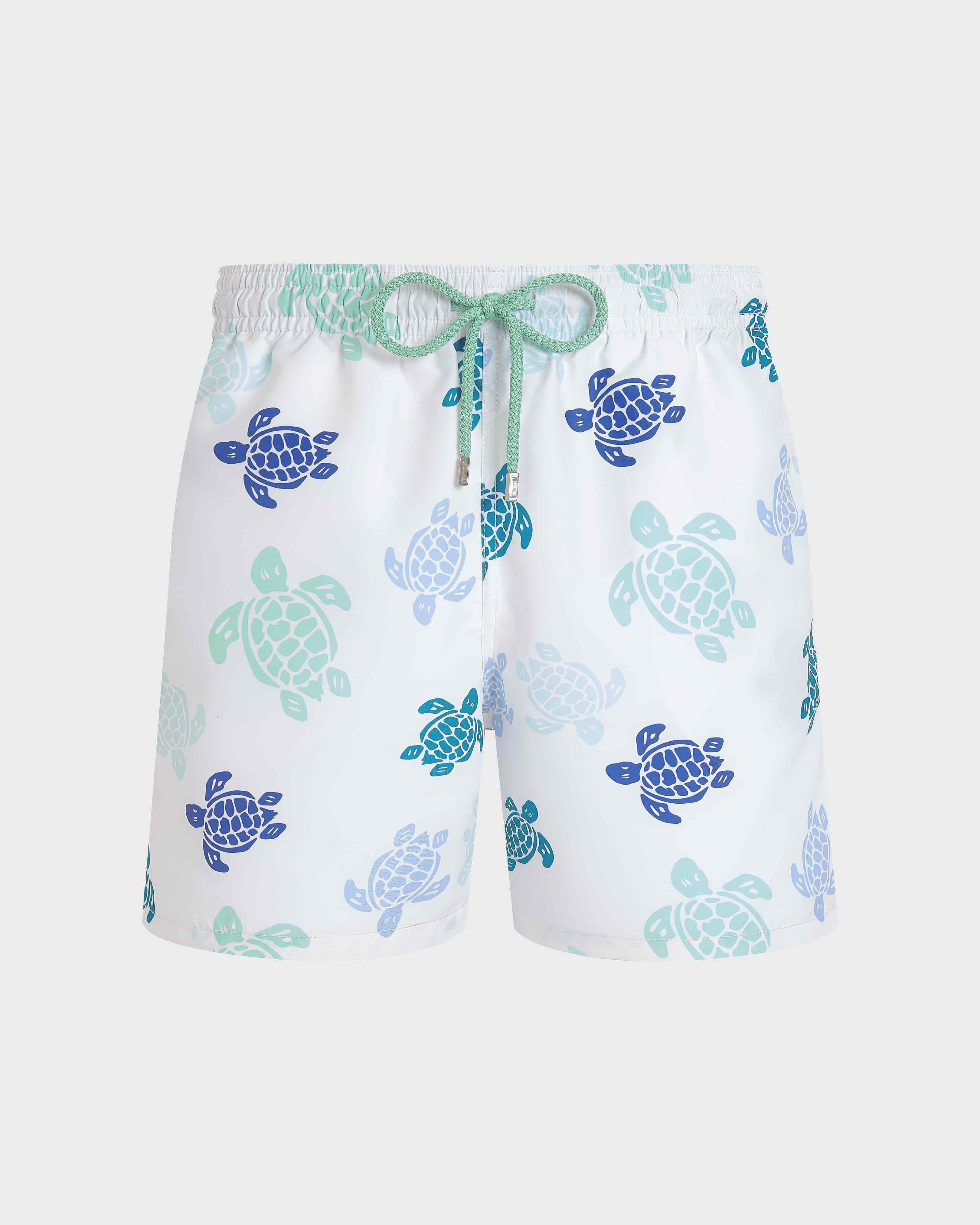 Tortues Multicolores Badeshorts für Herren WEISS front view