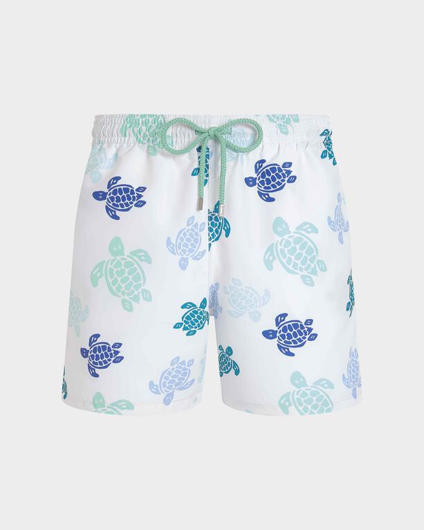 Vilebrequin Men's - Swim Shorts Tortues Multicolores - Swimwear - Moorea - White Xxl