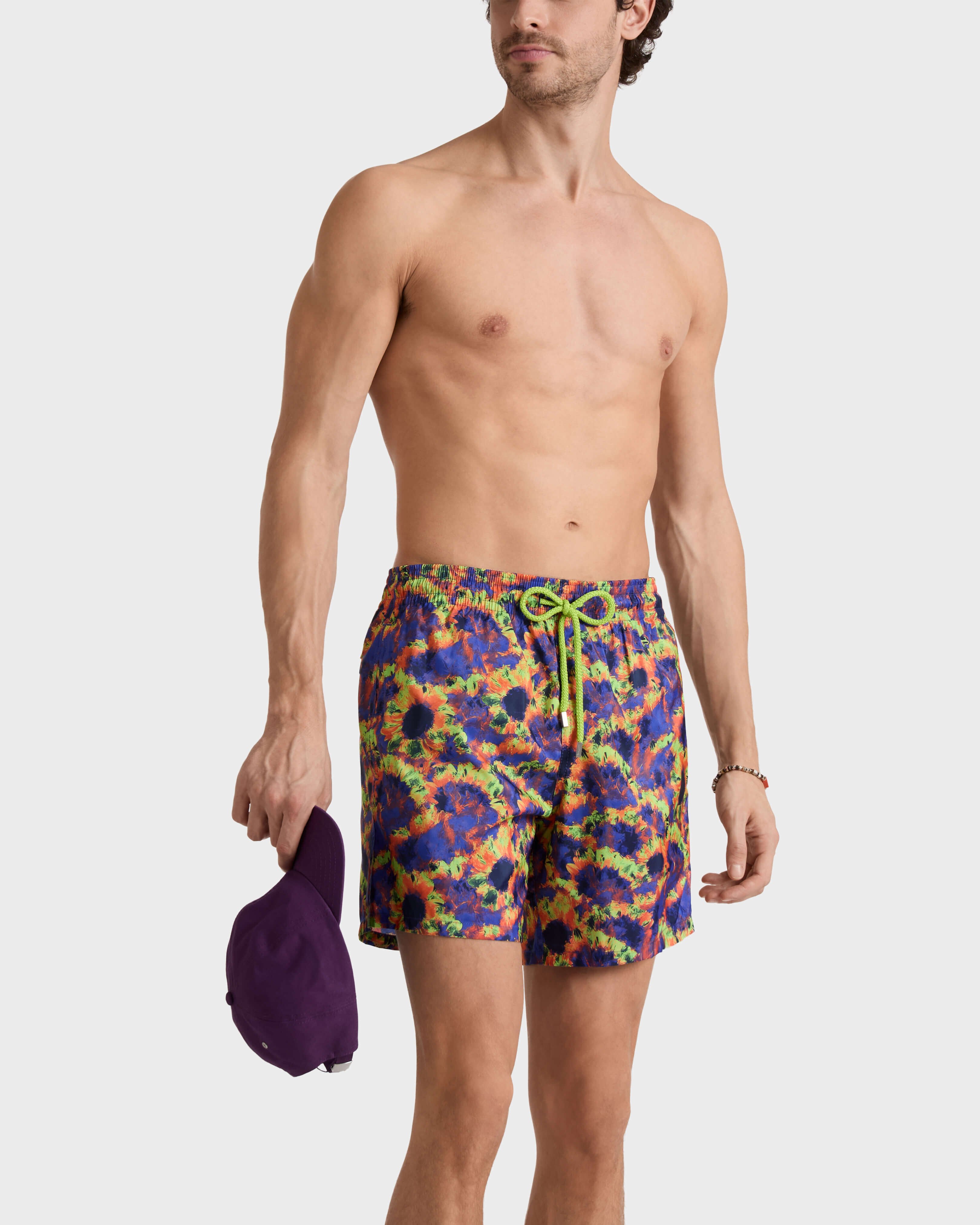 Pantaloncini mare uomo ultraleggeri e ripiegabili Sunflowers VERSAILLES frontworn view