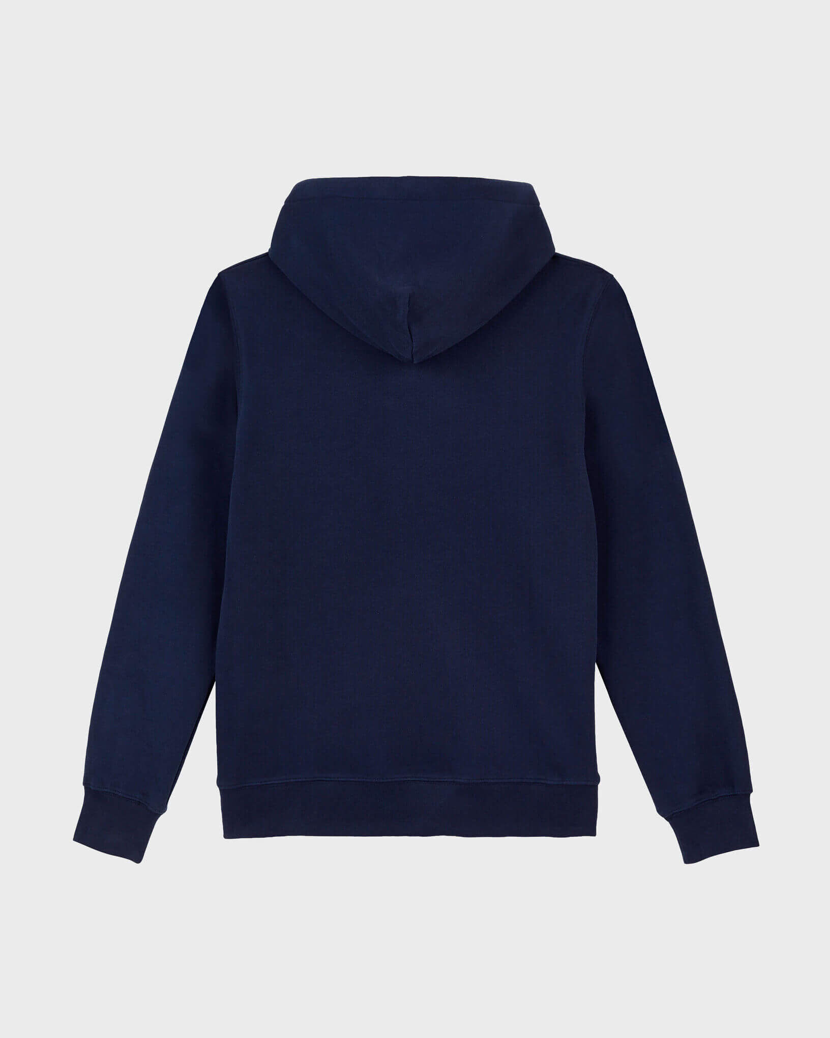 Solid Kapuzensweatshirt aus Baumwolle für Herren MARINEBLAU back view