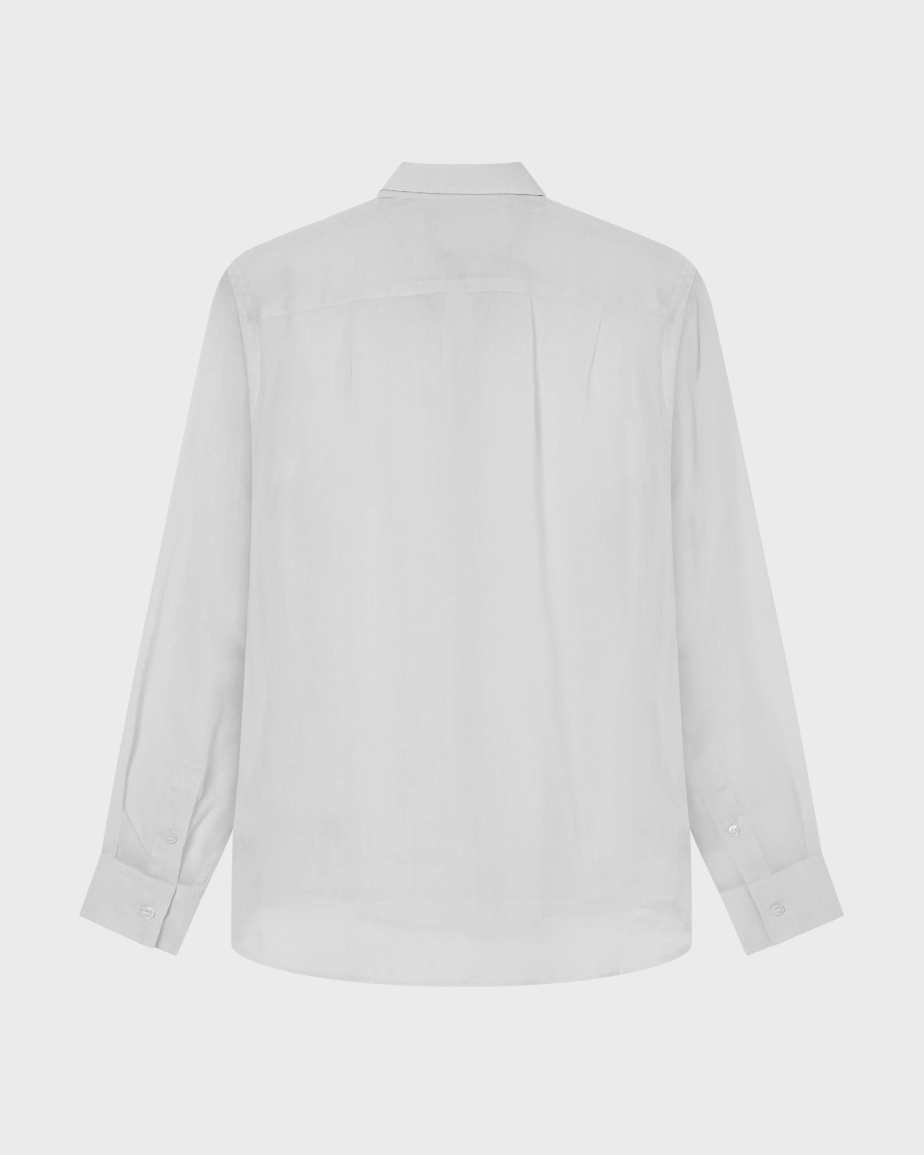 Camisa ligera en gasa de algodón de color liso BLANCO back view