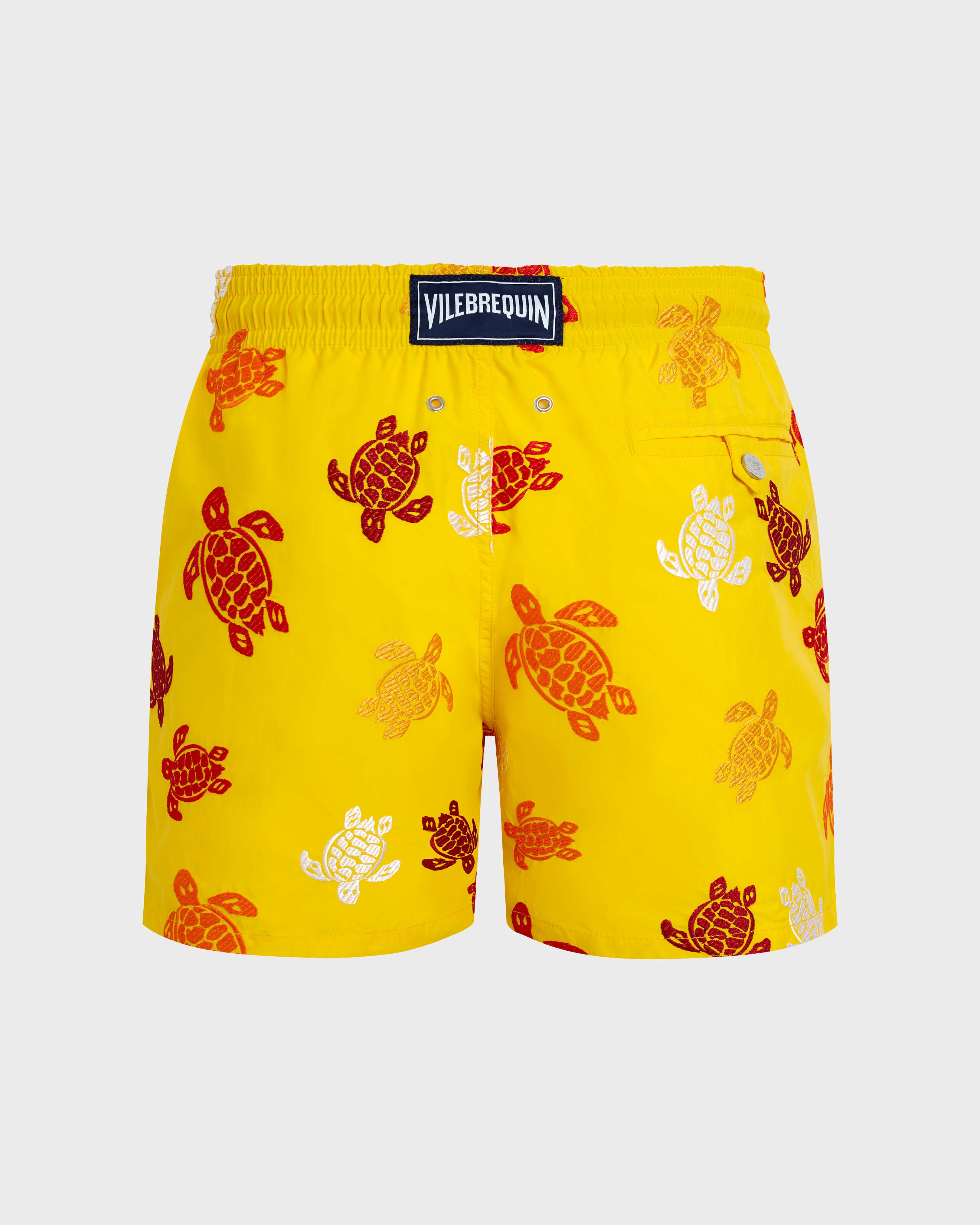 Men Swim Shorts Embroidered Tortue Multicolore - Limited Edition SUN back view