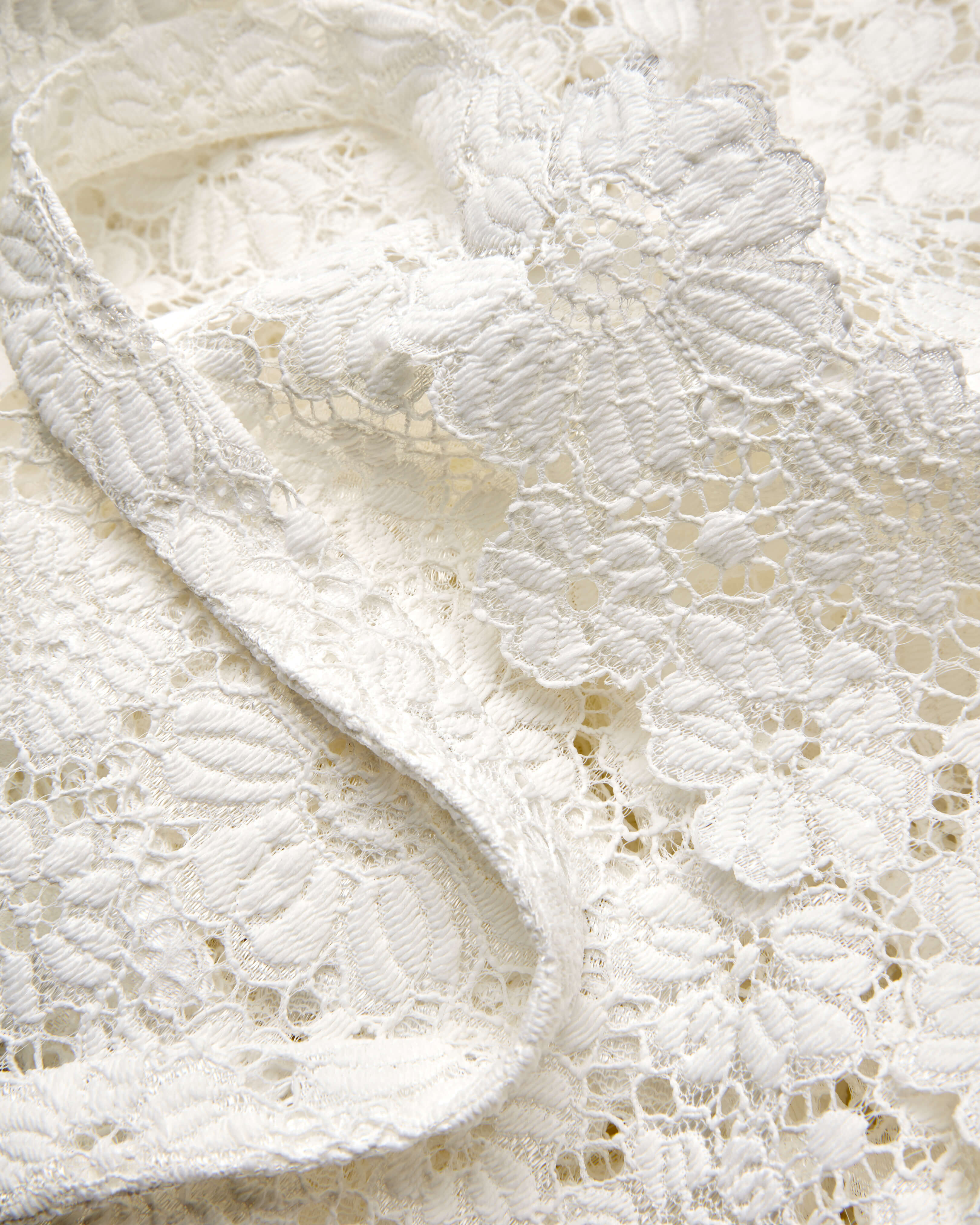Vestido largo con la espalda al aire en guipur floral mujer - Collection Limited BLANCO look1 view