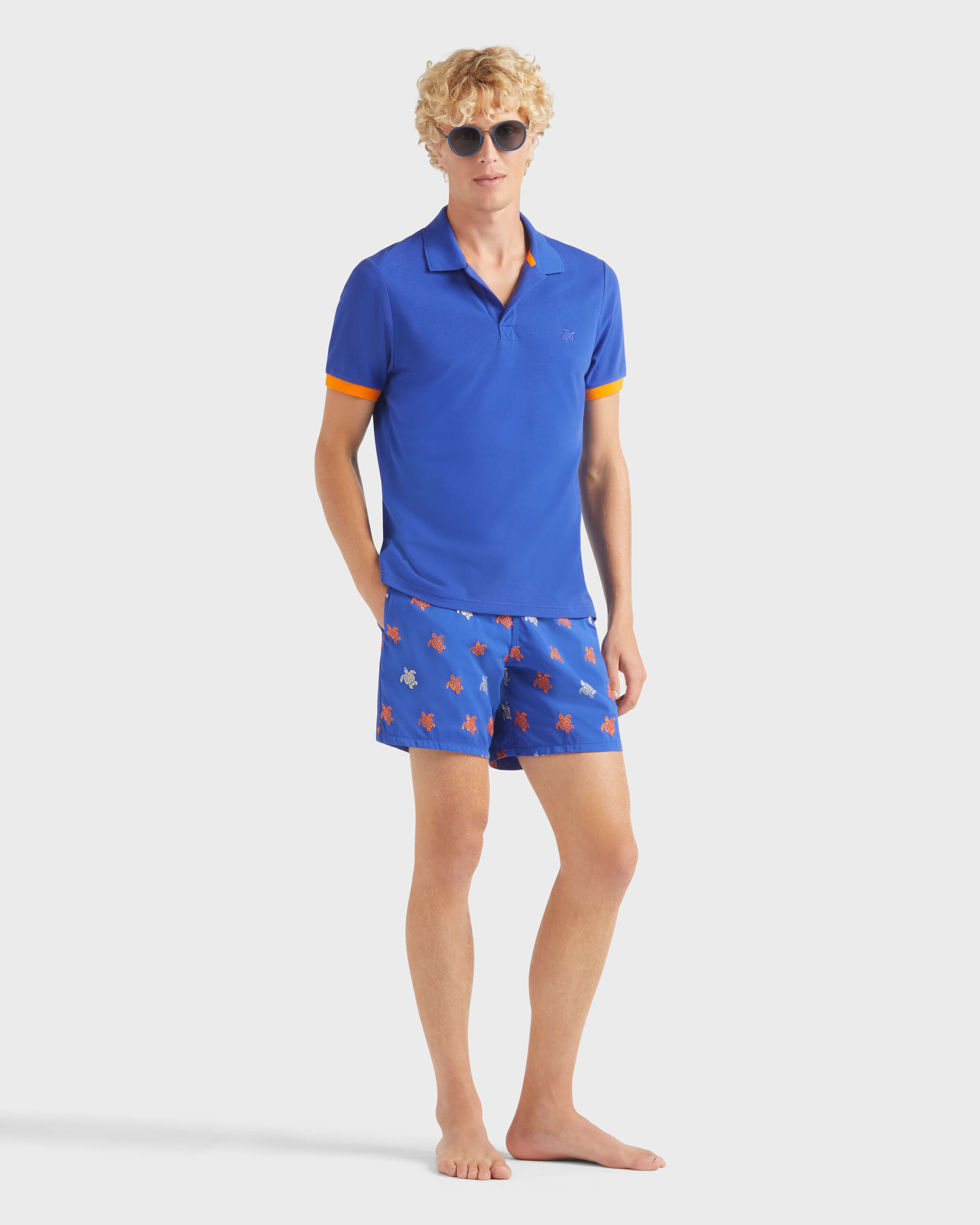 Men Swim Trunks Embroidered Micro Ronde des Tortues Diagonale - Limited Edition MARRAKECH supp1 view