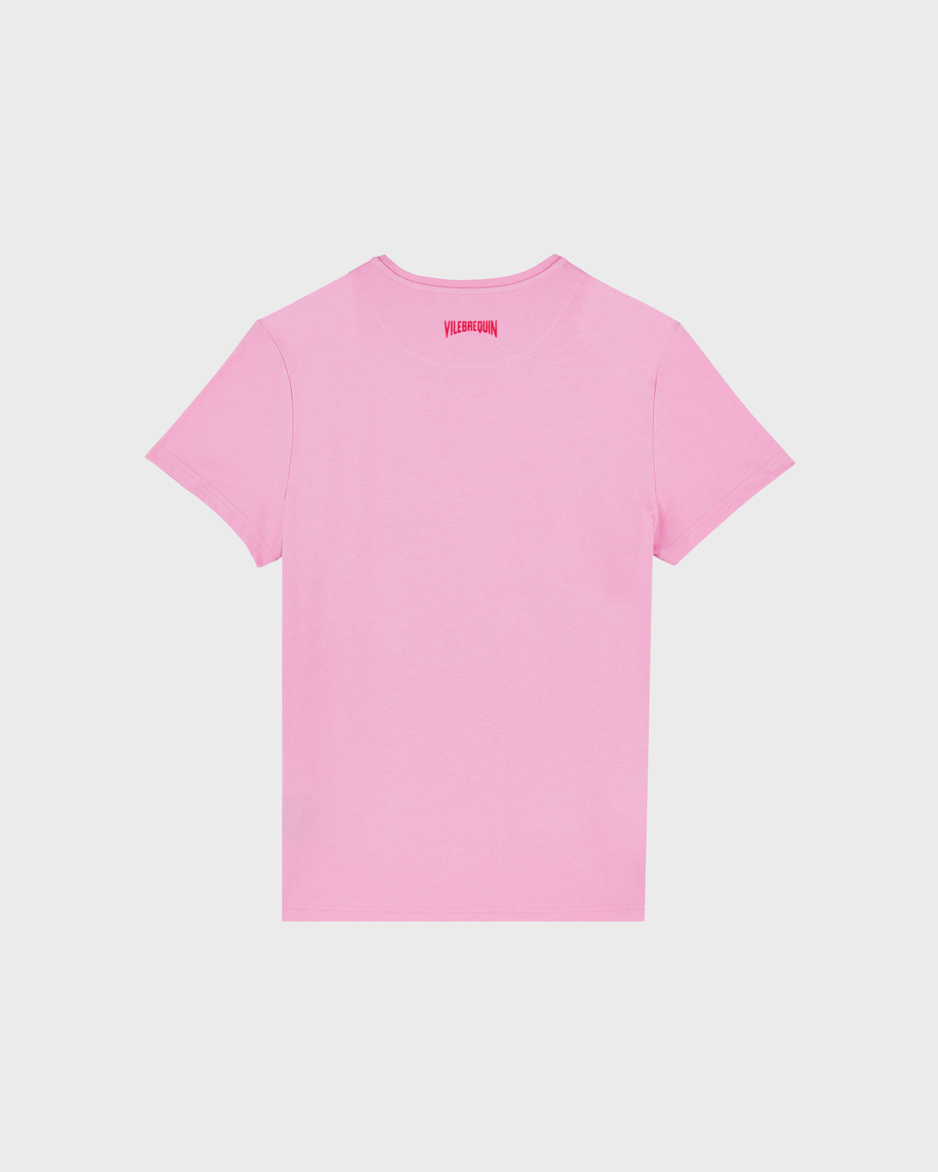 Organic Cotton T-shirt Flocked Turtle Heart Tahiti PETUNIA back view