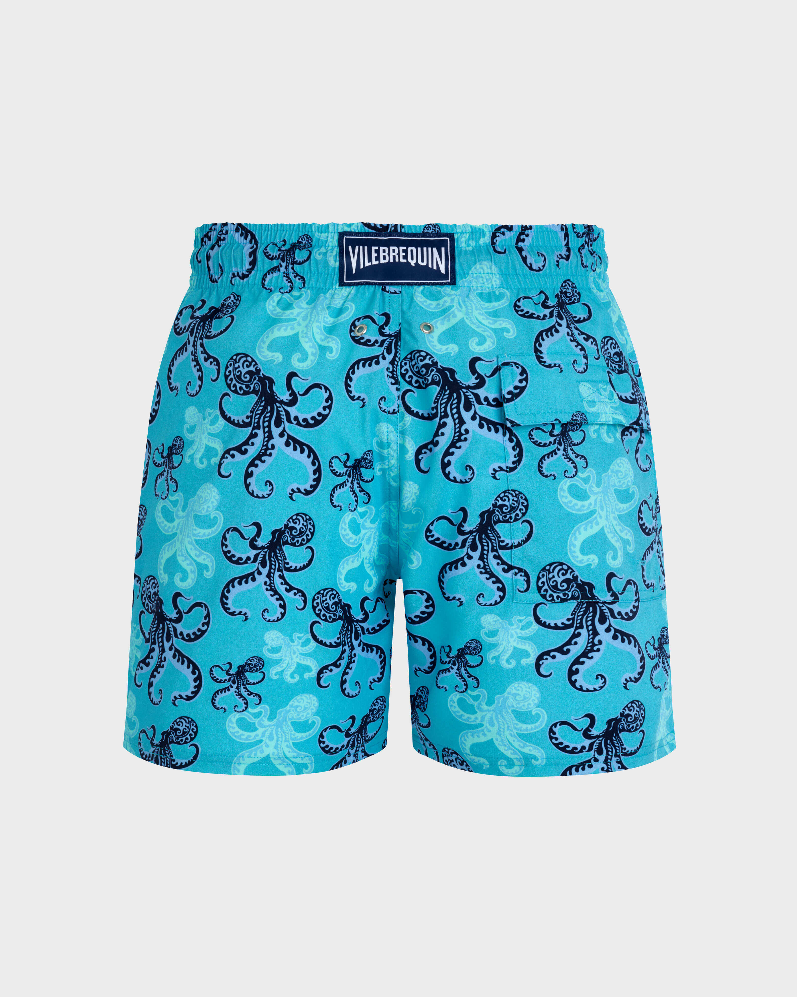 Men Stretch Short Swim Shorts Poulpes BORA BORA back view