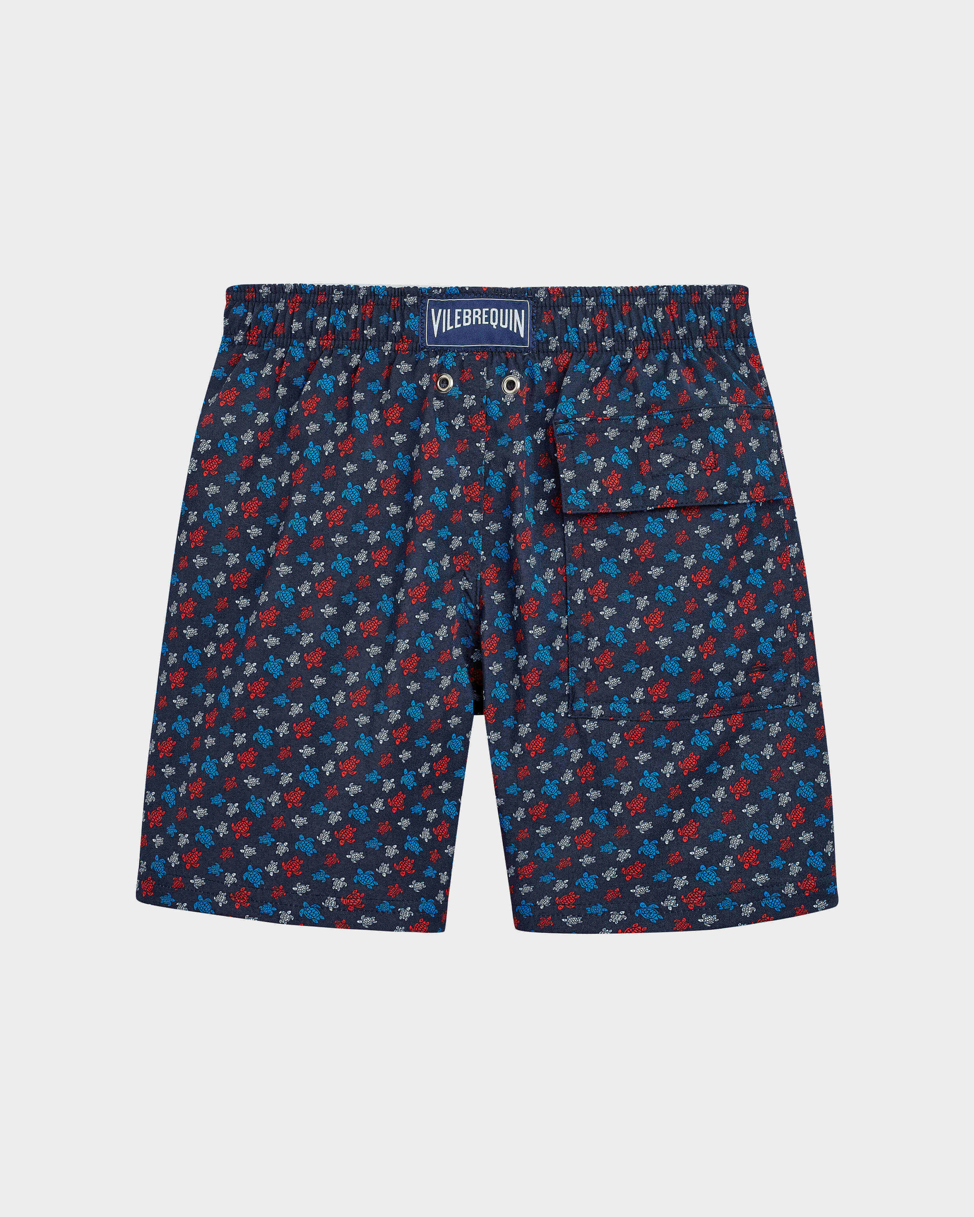 Boys Stretch Swim Shorts Micro Ronde Des Tortues Rainbow NAVY back view