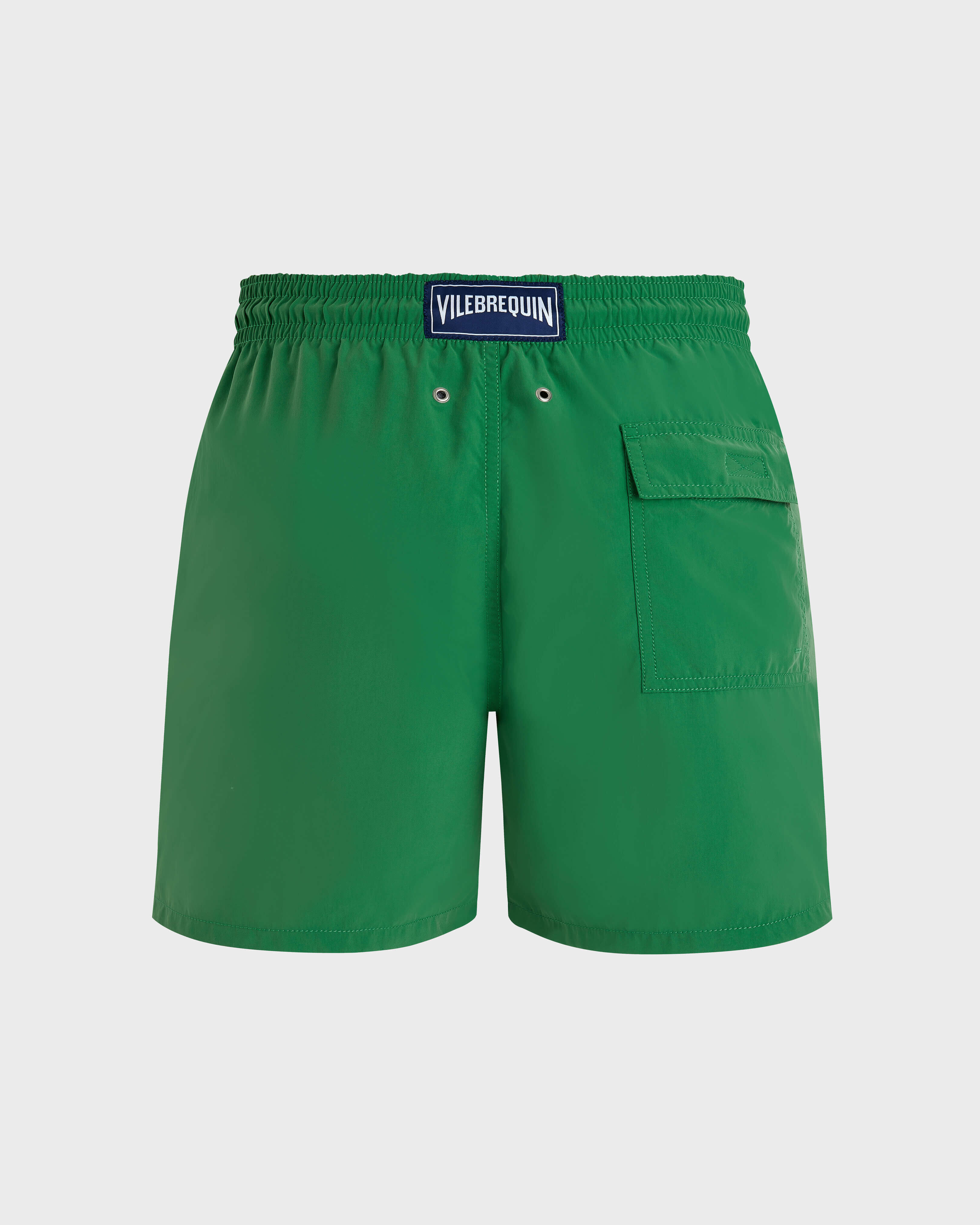 Men Swim Shorts Solid CHIVE back view