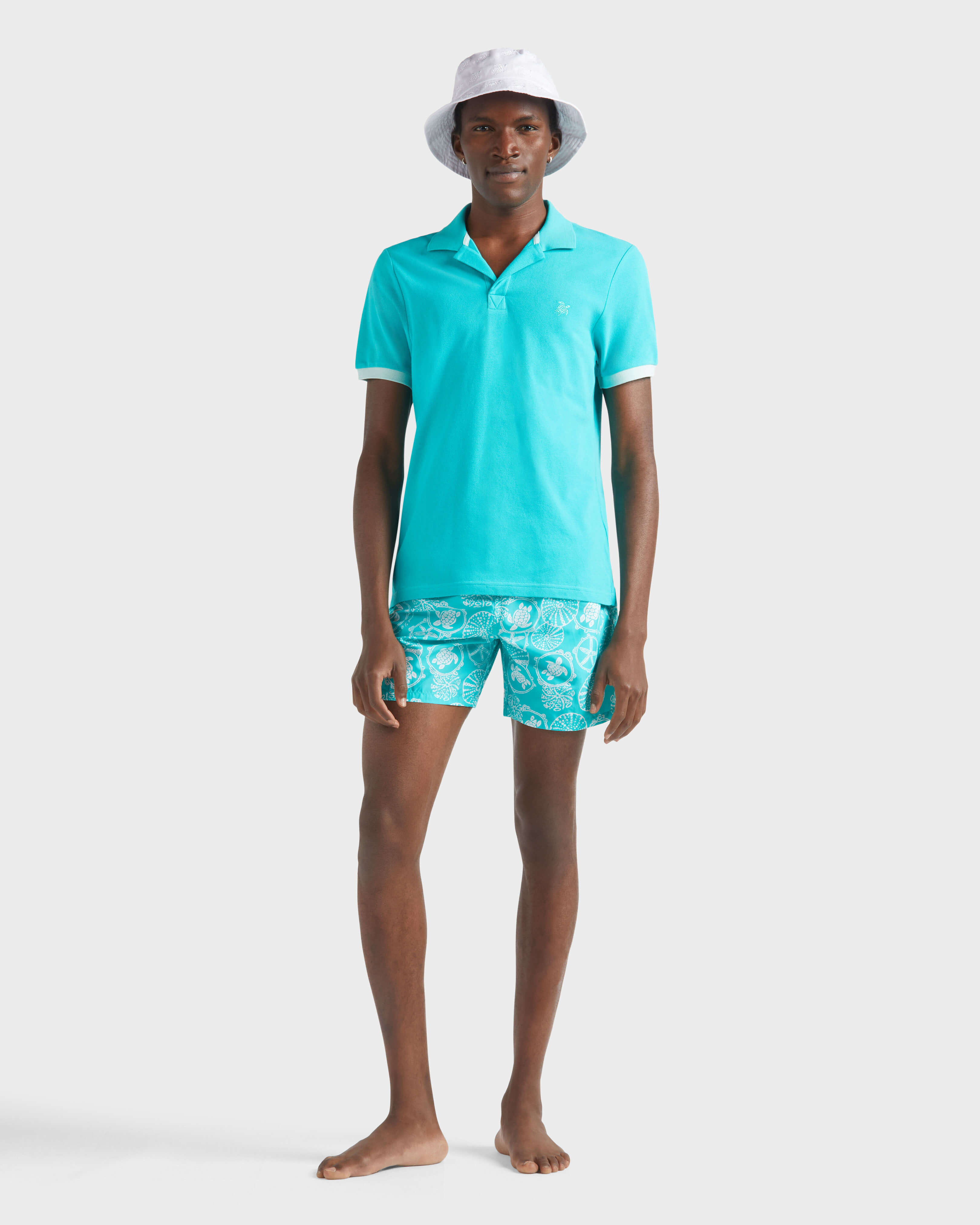 Men Swim trunks Oursins Bicolores DISCO GREEN supp2 view