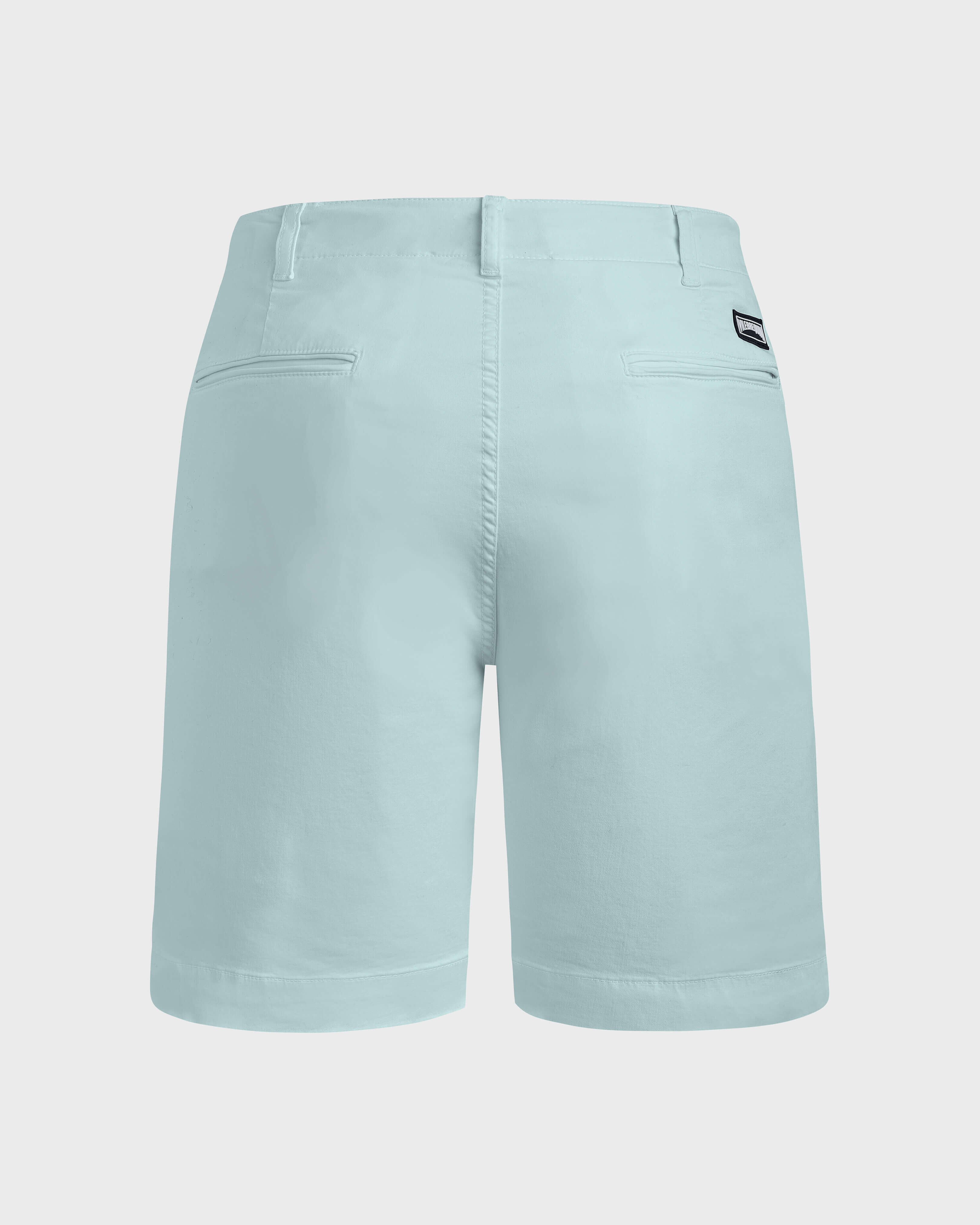 Bermuda uomo in raso e Tencel tinta unita THALASSA back view