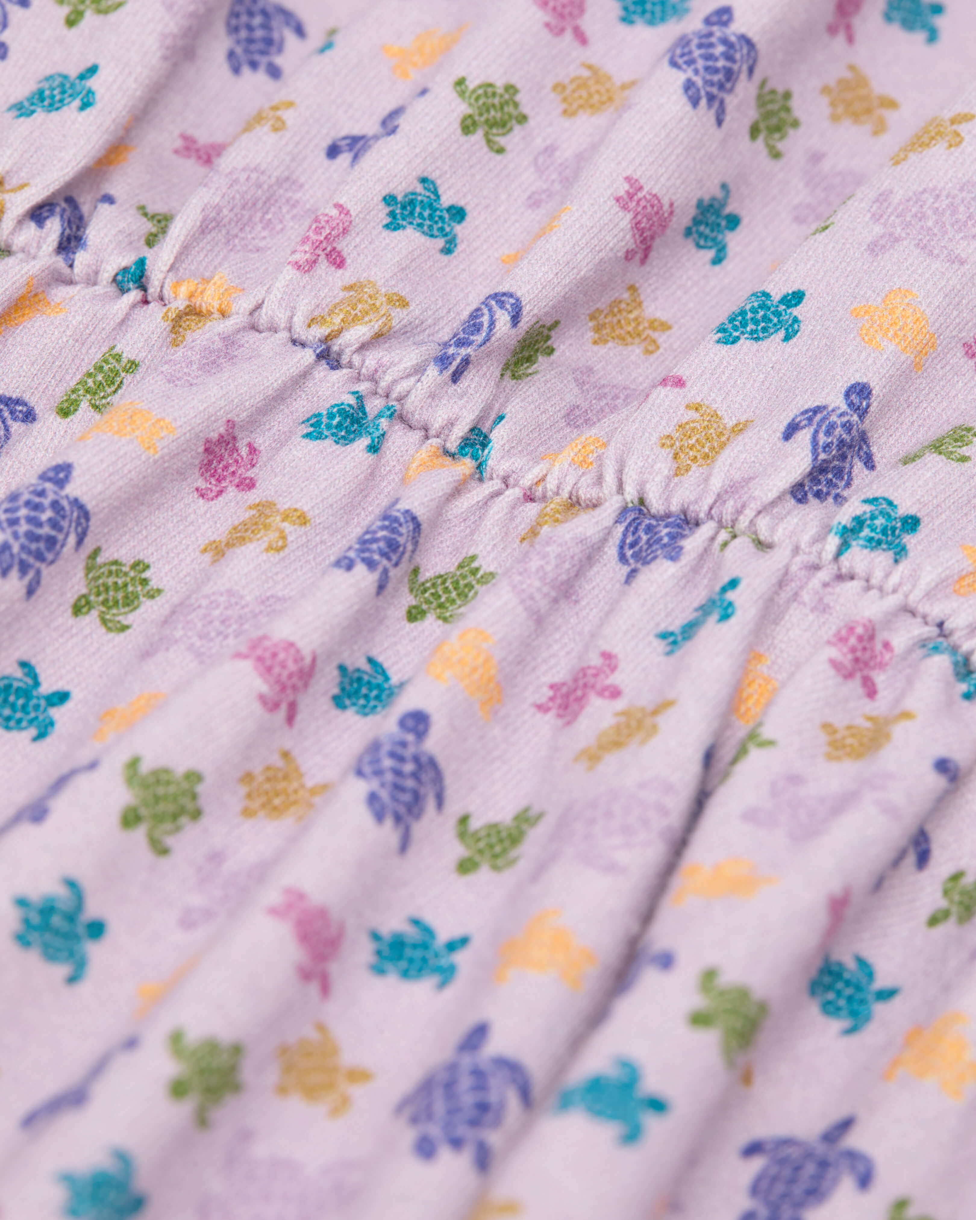 Vestido sin mangas de algodón orgánico con estampado Micro Ronde des Tortues para niña FLEUR supp4 view