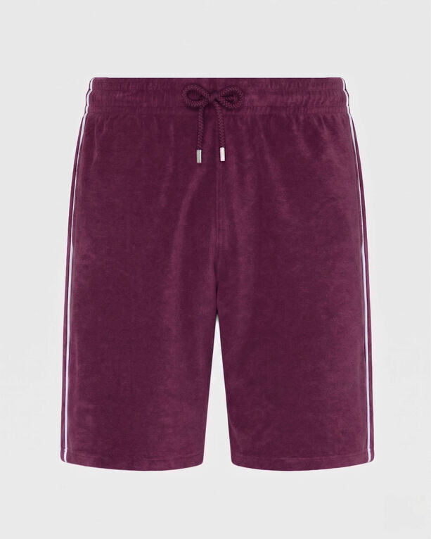 Vilebrequin - Men Terry Bermuda Shorts Solid - Bermuda - Brazil - Purple - Size S