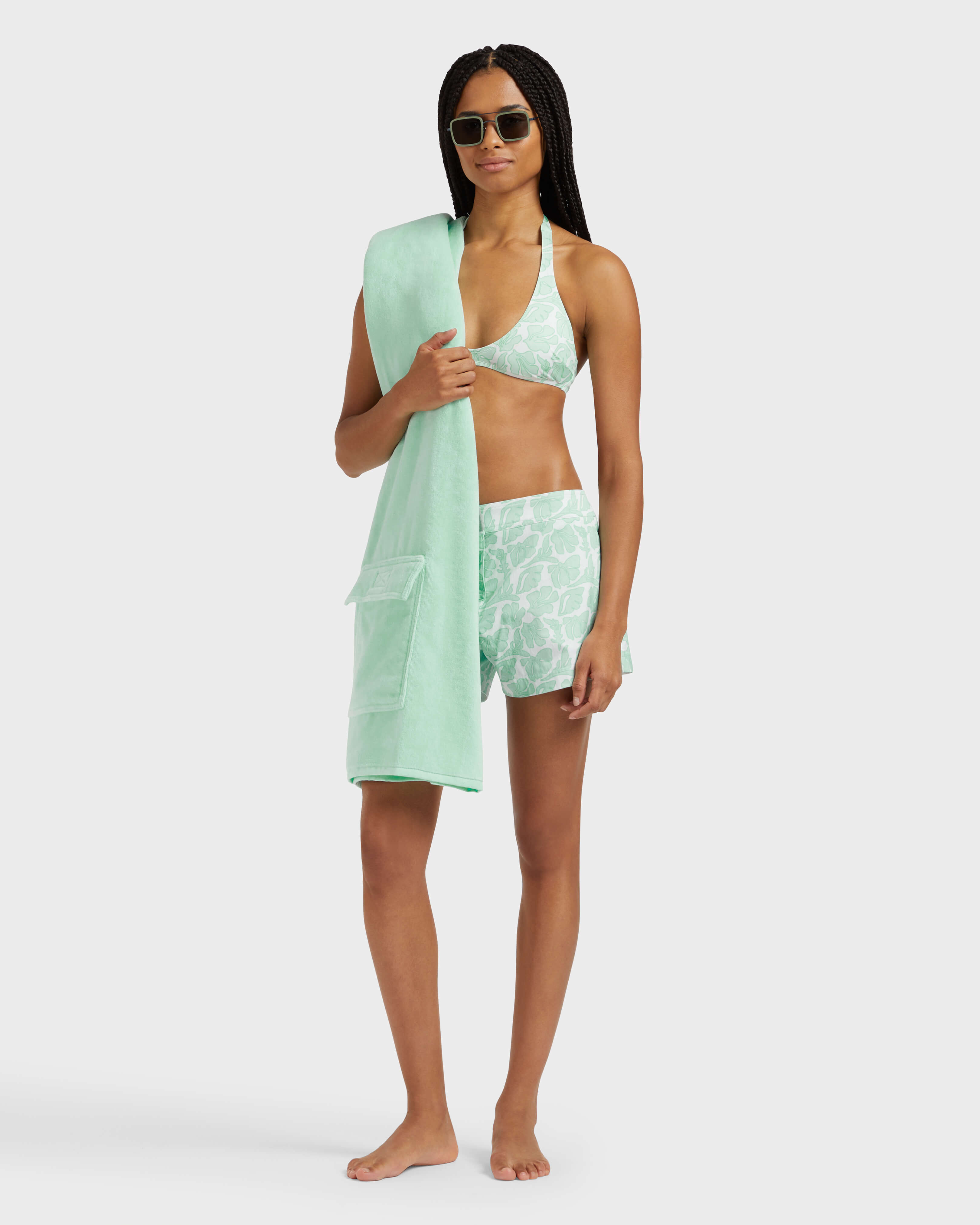Costume da bagno donna con cintura piatta Seashells BIANCO supp1 view