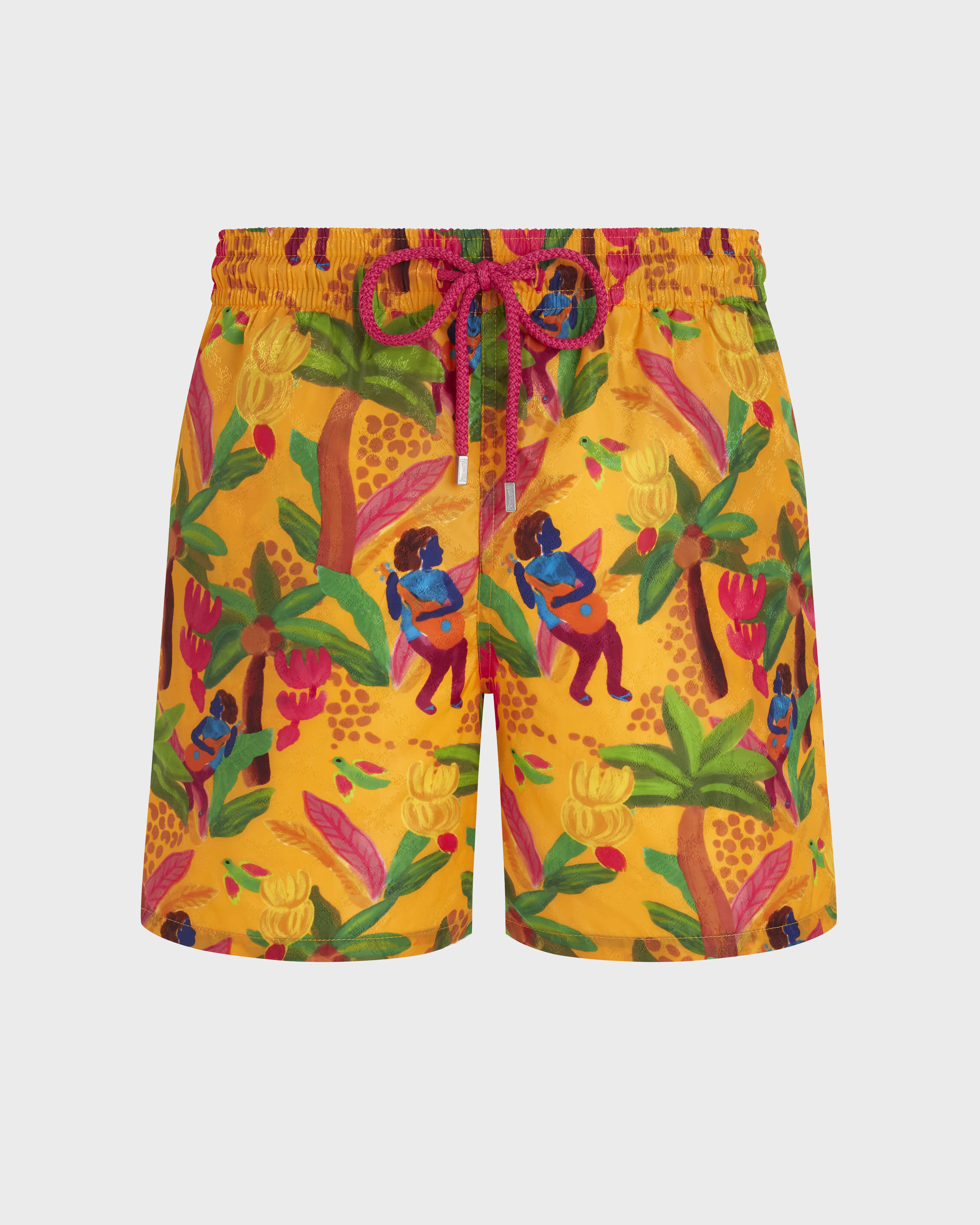Tropicalia Monogram Turtles Jacquard Badeshorts für Herren MANGO front view