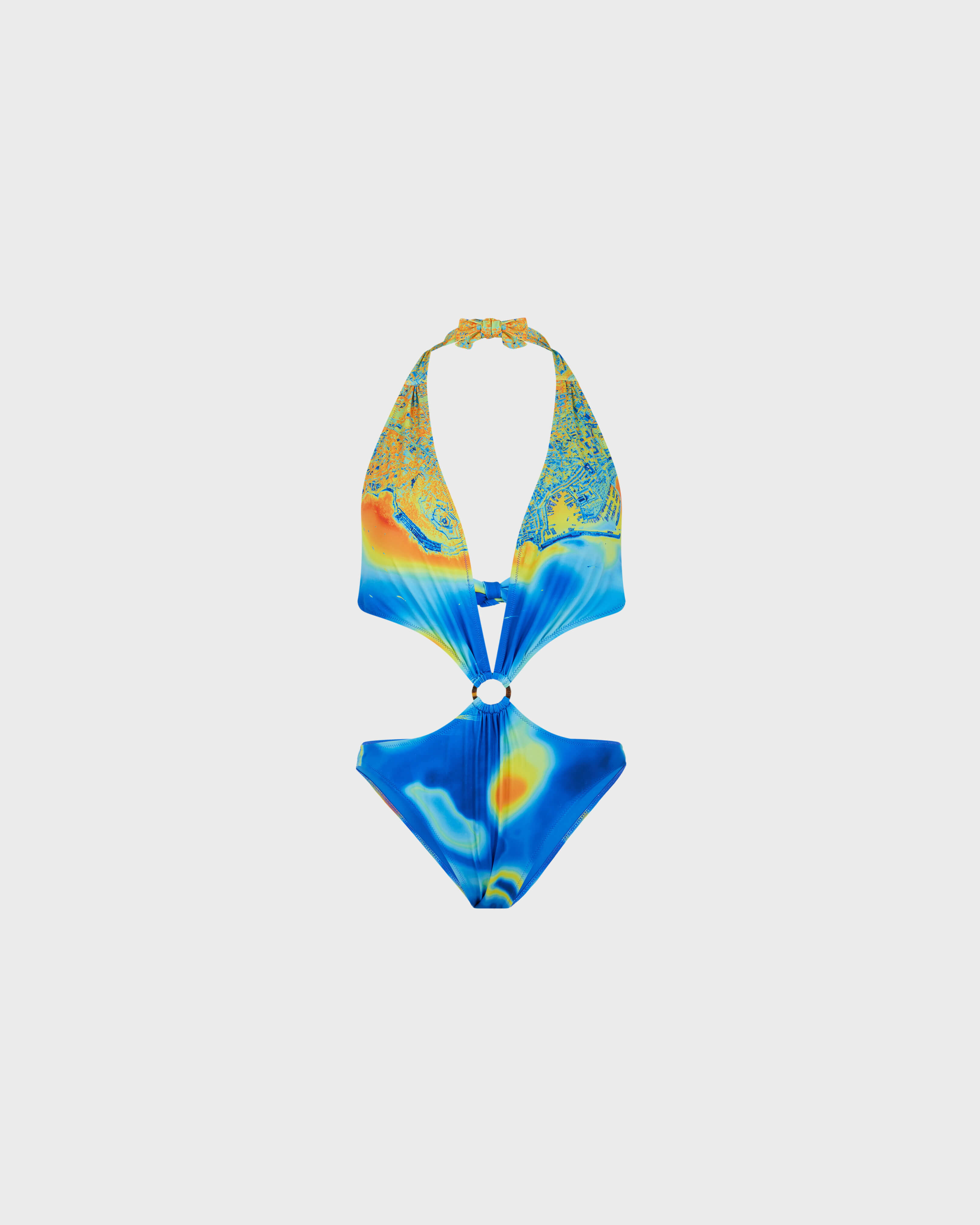 Women Trikini One-piece Swimsuit Bathymétrie Des Oceans PALACE front view