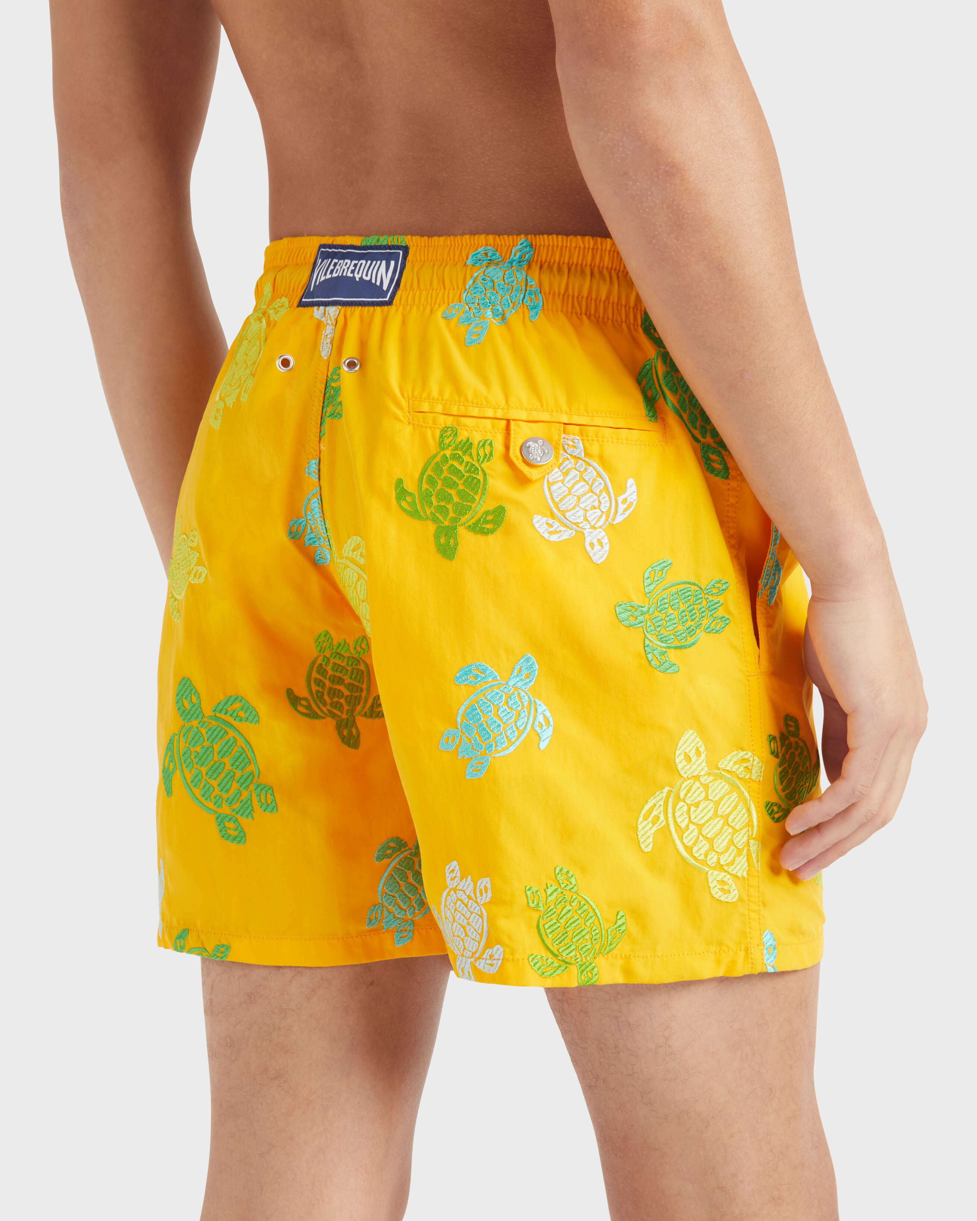 Men Swim Shorts Embroidered Tortue Multicolore - Limited Edition MANGO supp2 view