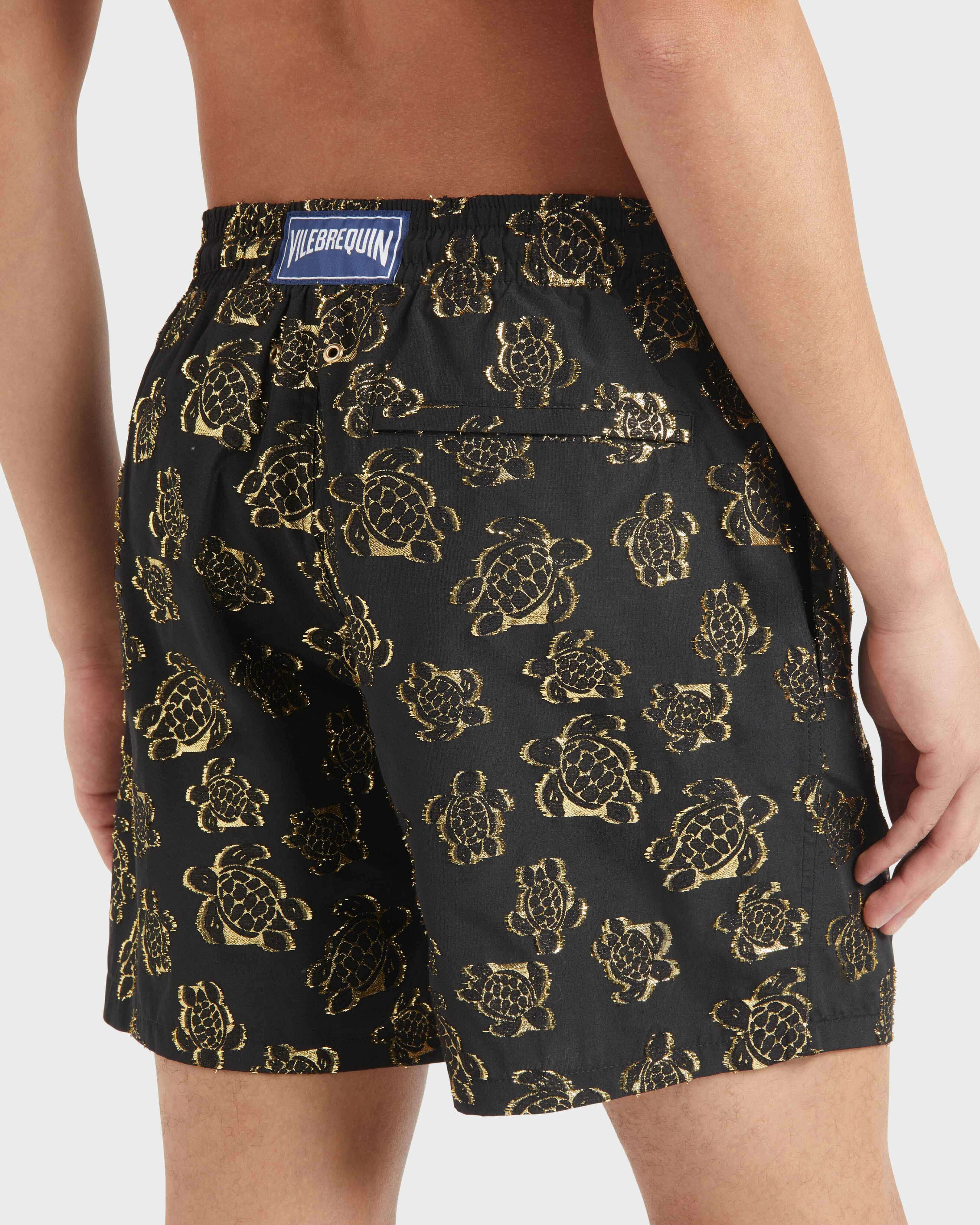 Men Swim Trunks Ronde des tortues Jacquard BLACK supp2 view