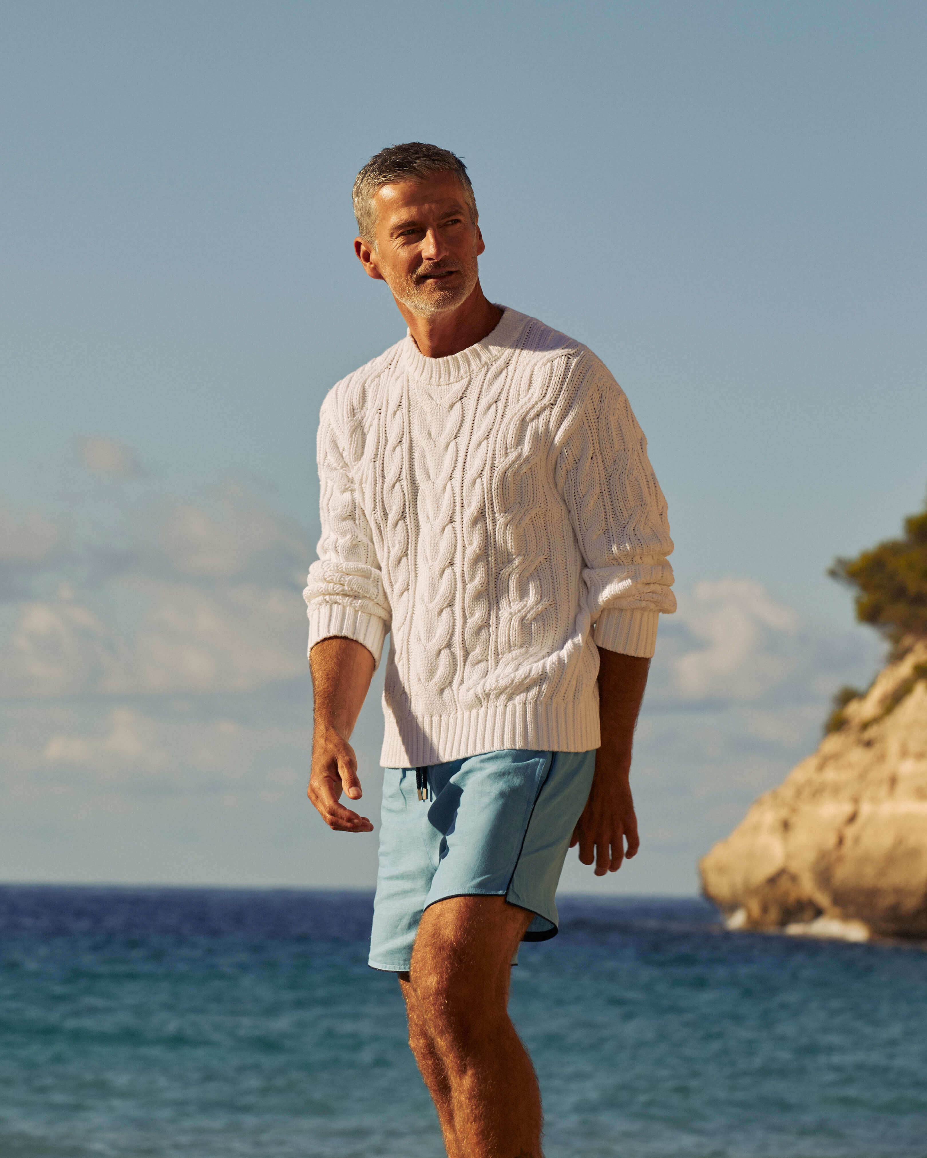 Maillot de bain en lin homme uni LARIMAR lifestyle view