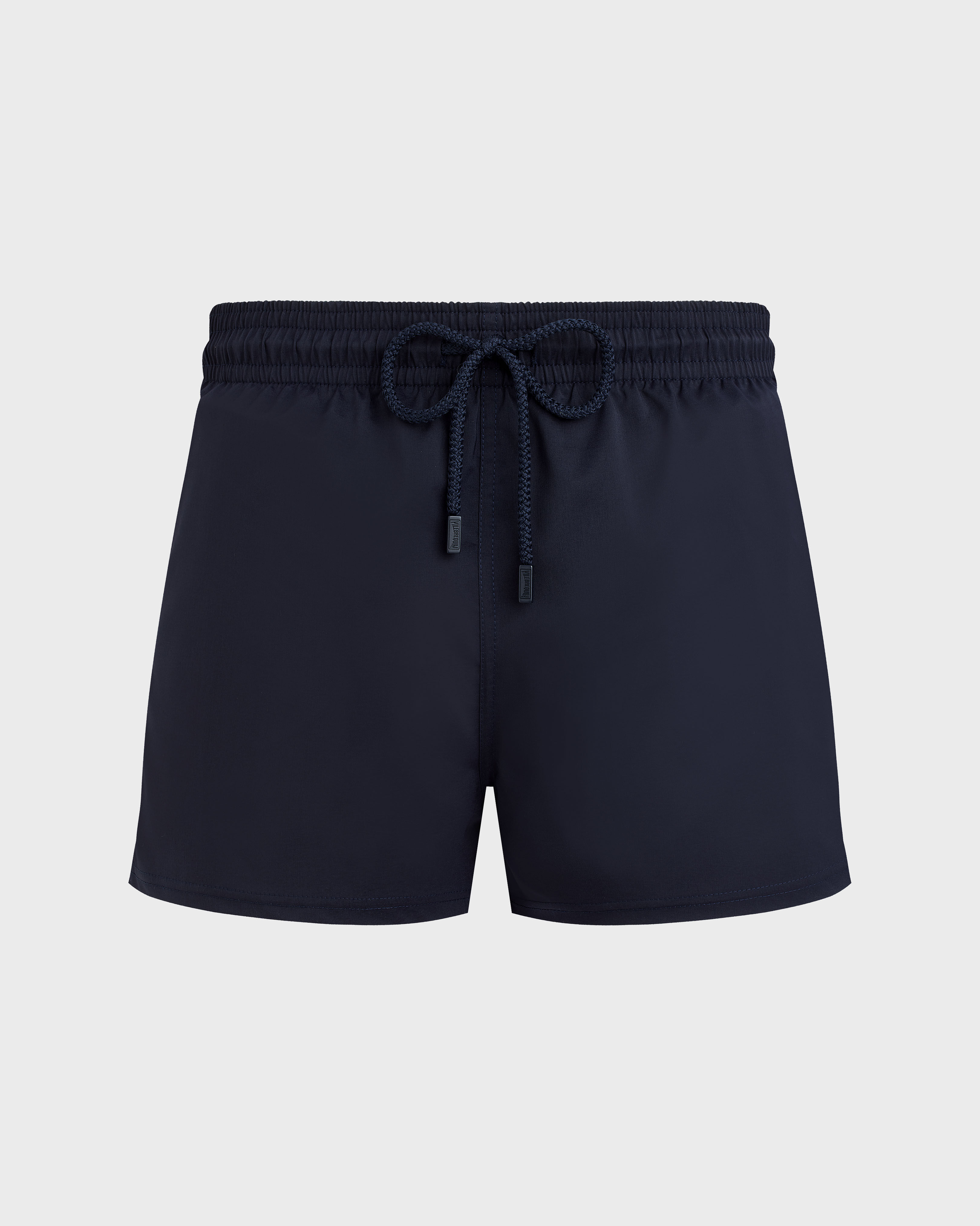 Men Swimwear Short and Fitted Stretch Solid NAVY front view