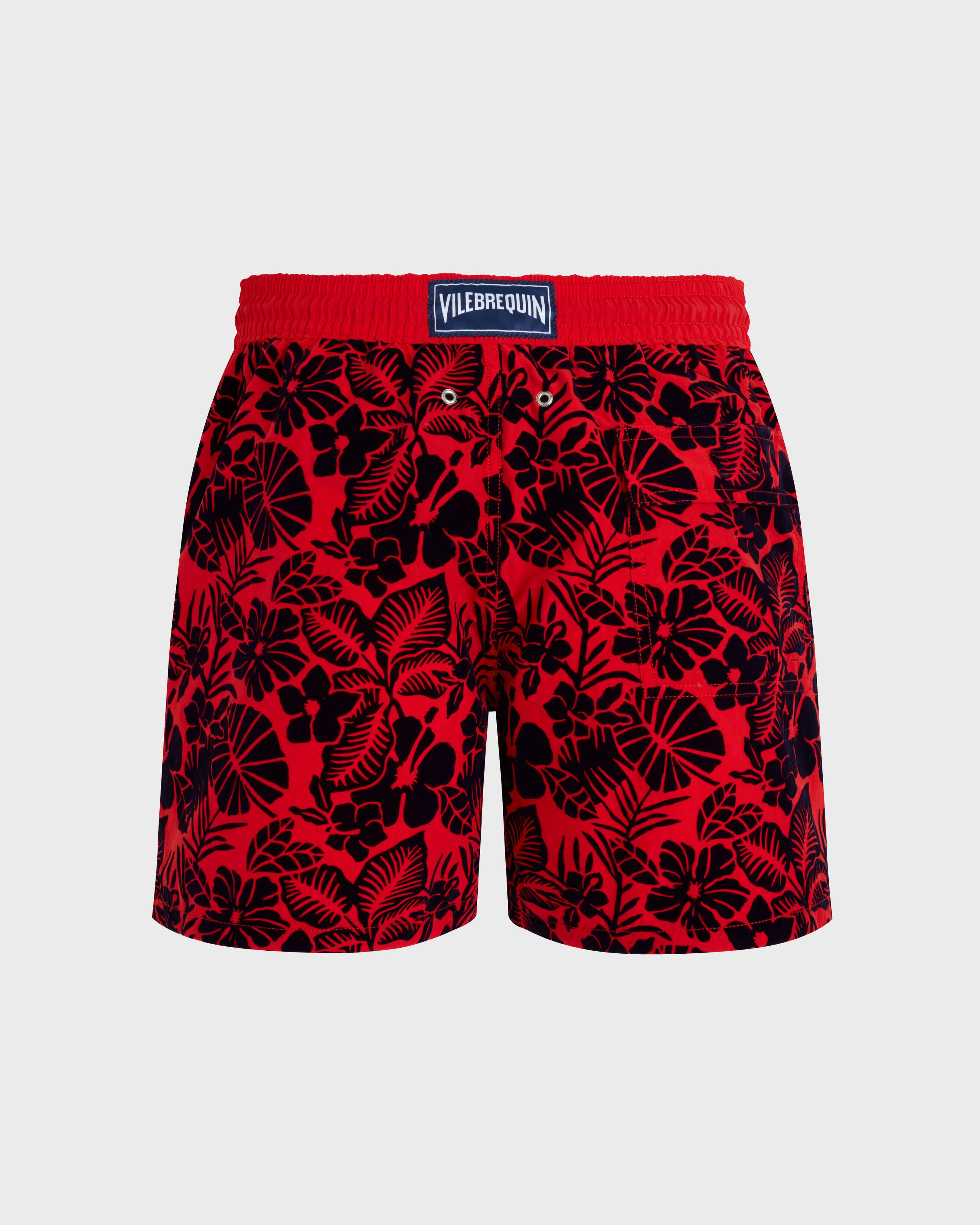 Pantaloncini mare uomo floccati Flowers PAPAVERO back view
