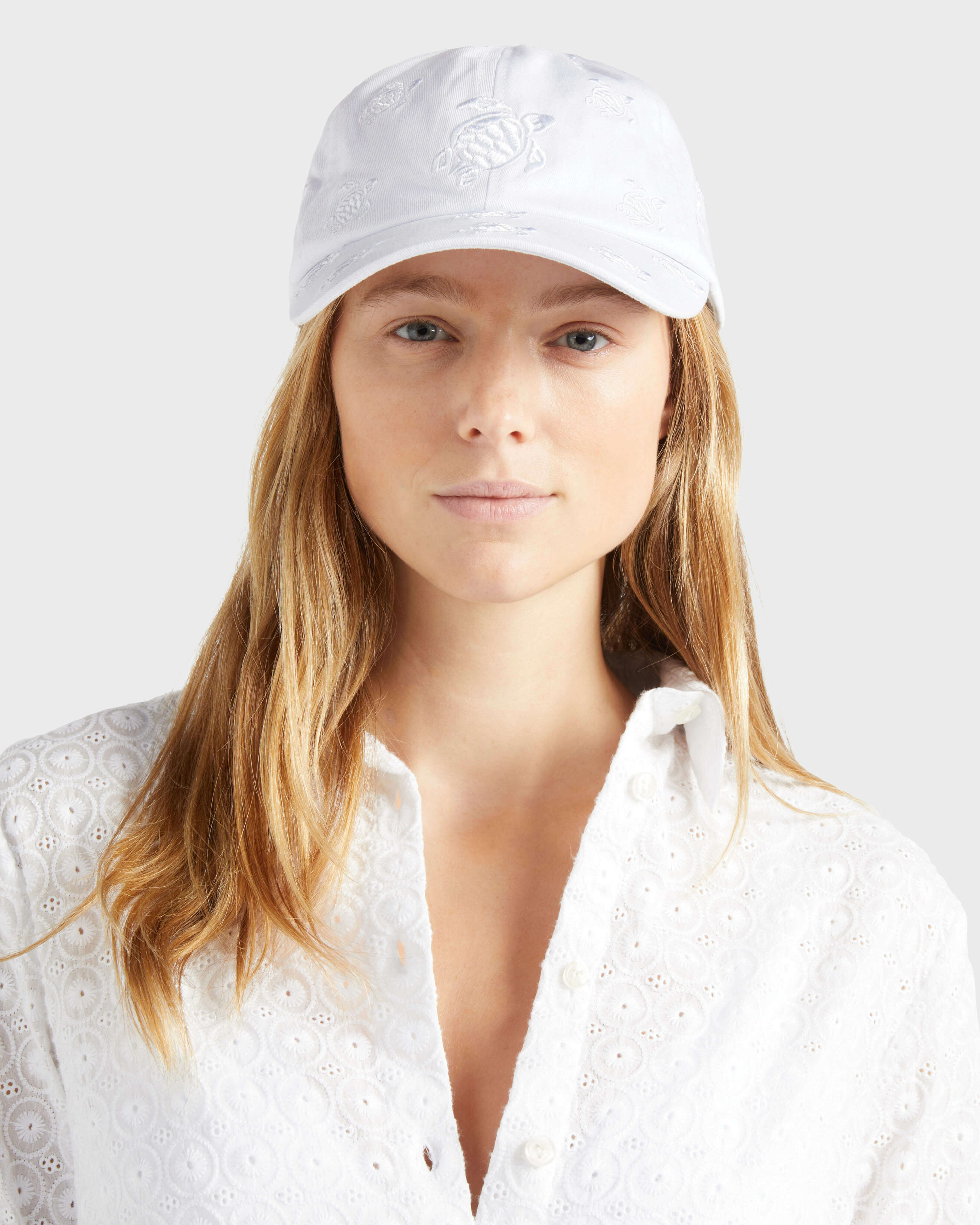 Embroidered Cap Turtles All Over WHITE supp2 view