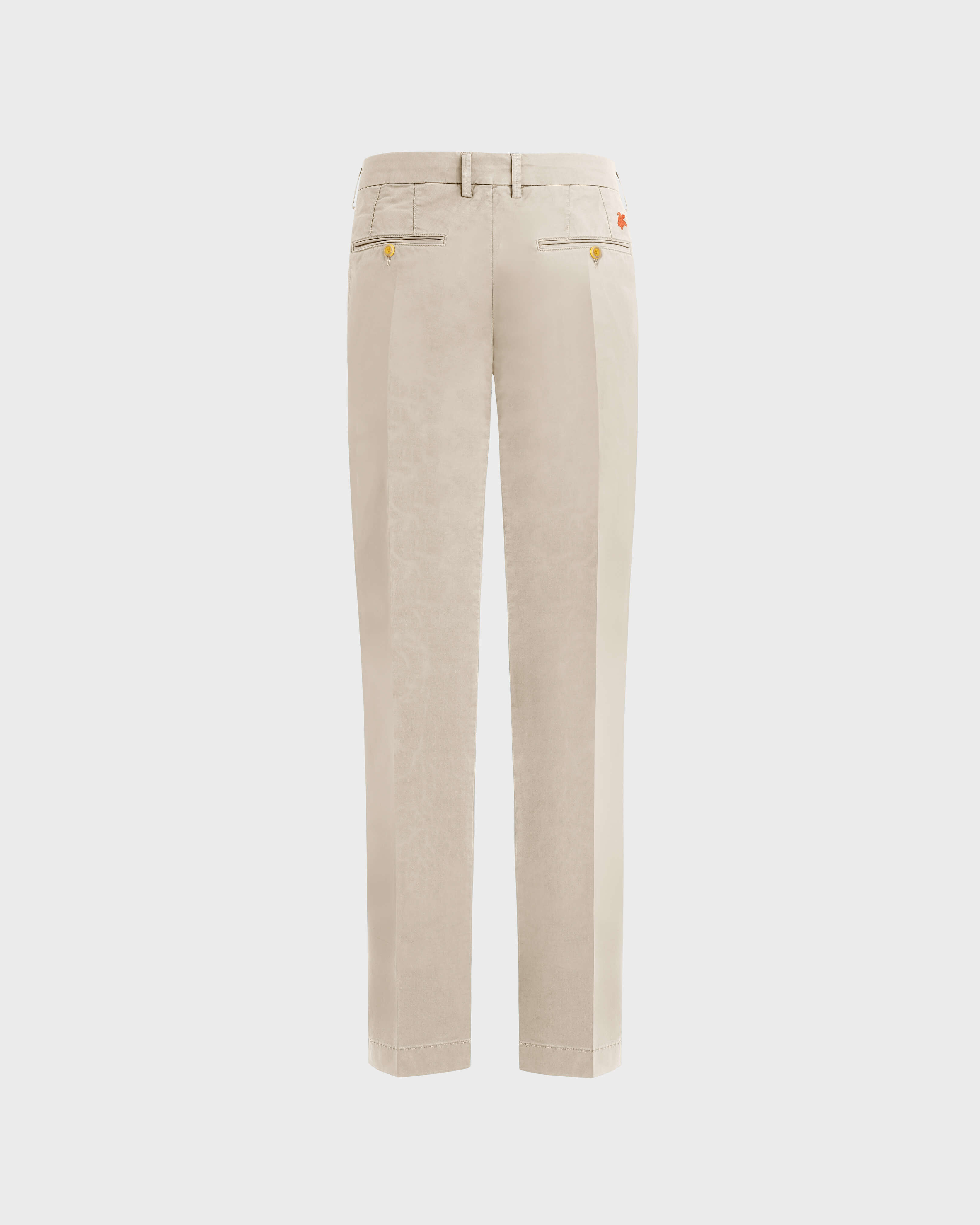 Pantalon chino en coton homme uni CHANVRE back view