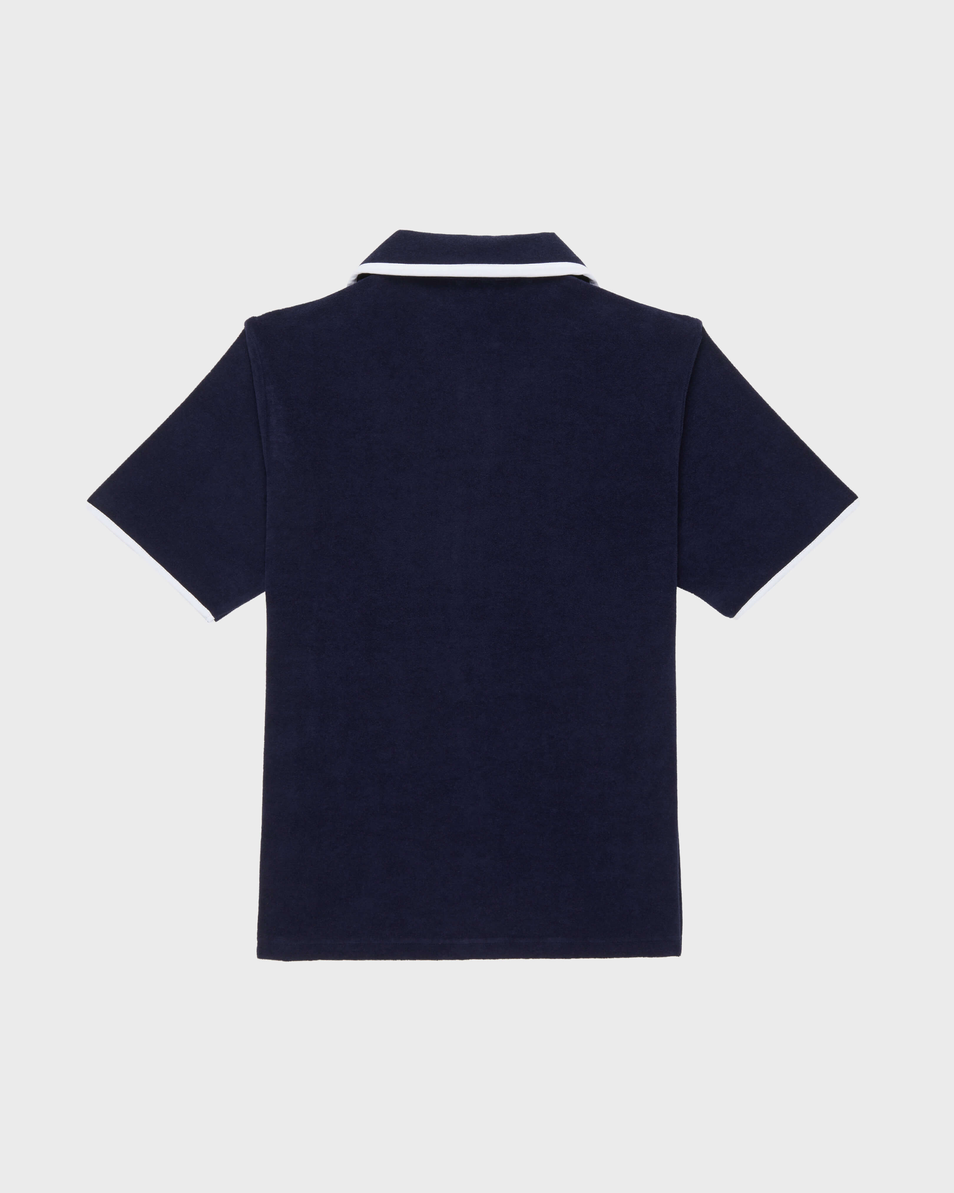 Women Terry Polo VBQ Line NAVY back view