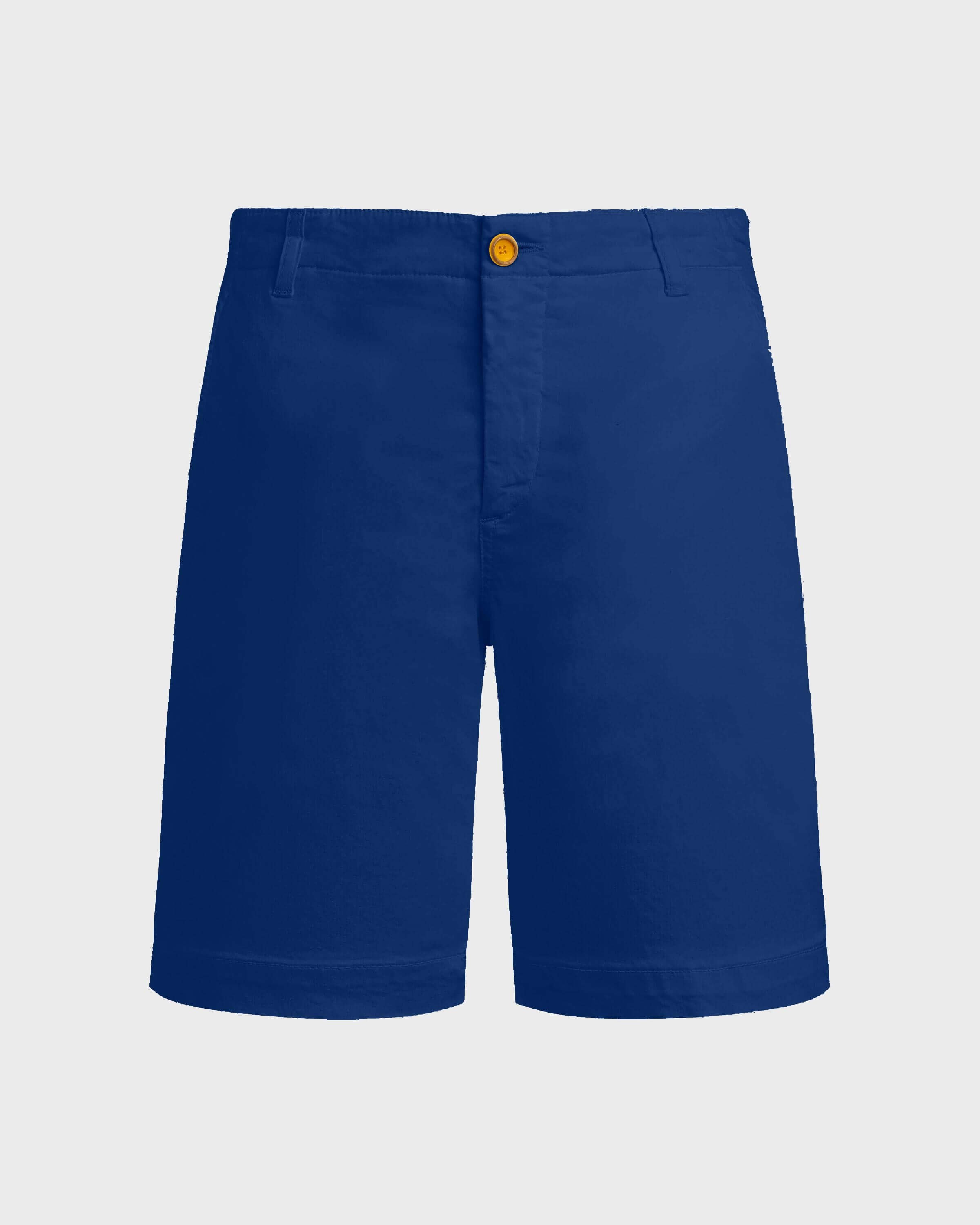 Men Tencel Bermuda Shorts Solid ULTRAMARINE front view