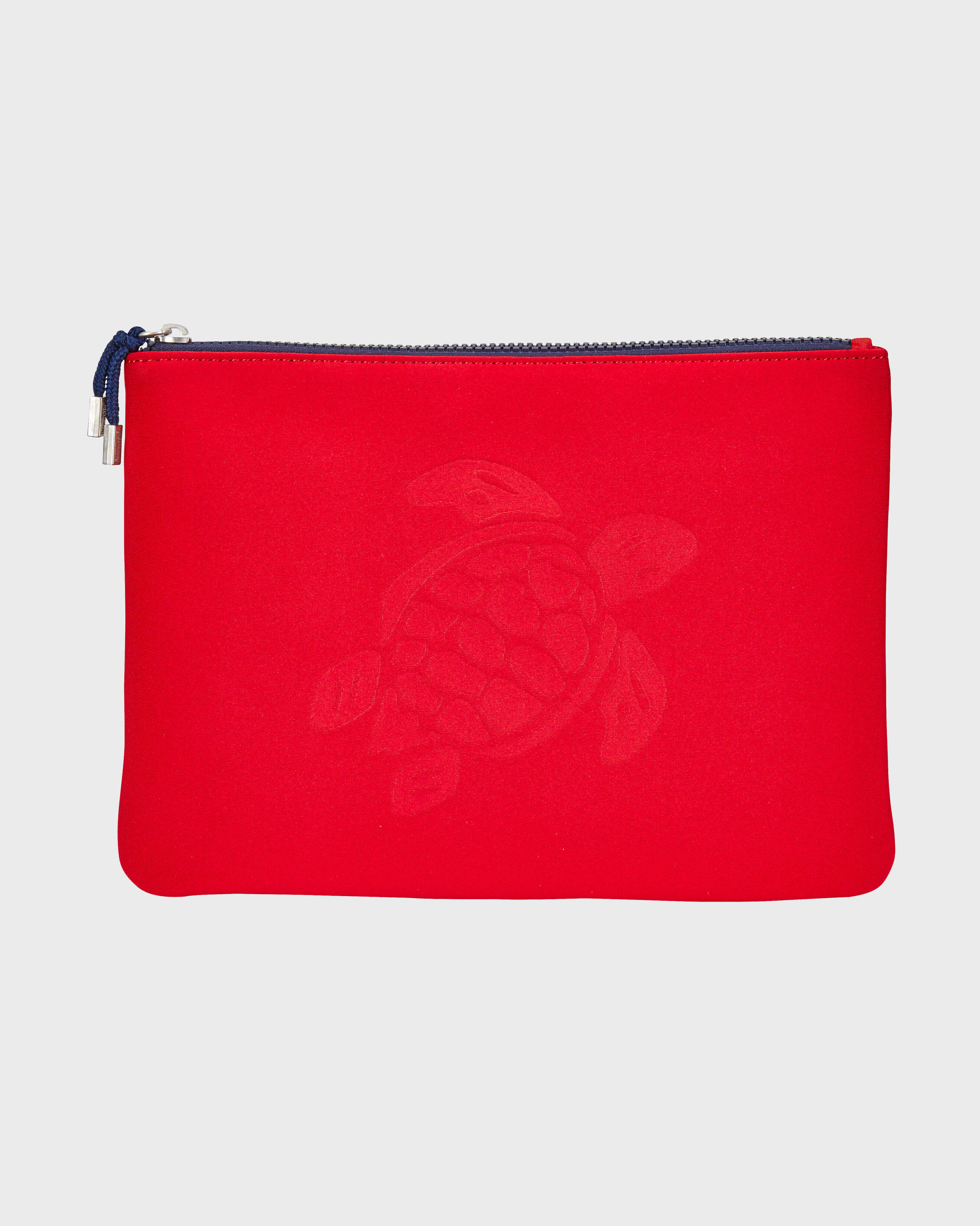 Turtle Strandbeutel mit Reißverschluss MOHNROT front view